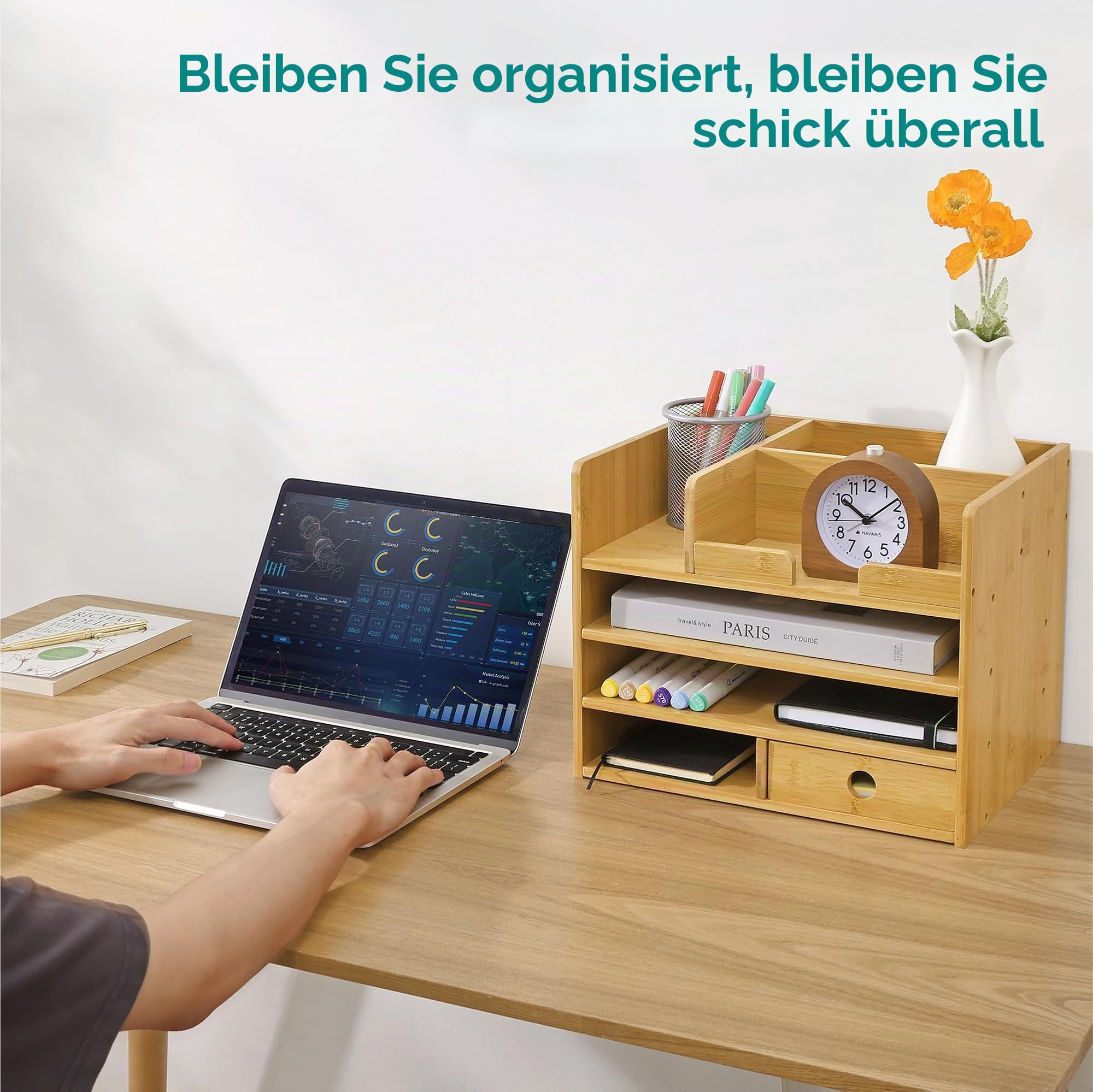 navaris-office-bambus-schreibtisch-organizer-33x24x26-cm image 2