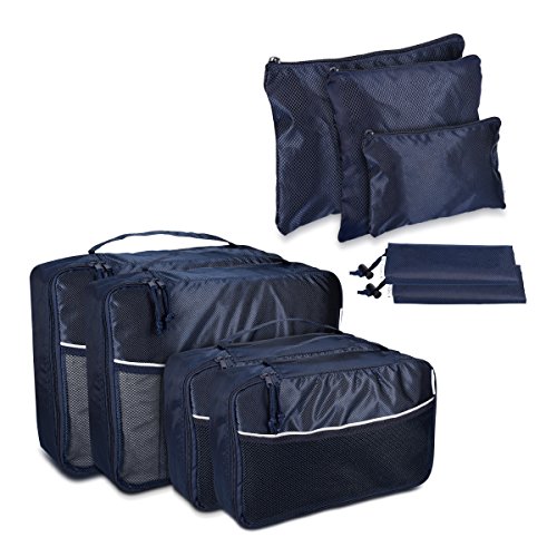 navaris-travel-koffer-packtaschen-9-teilig-dunkelblau-set image 7