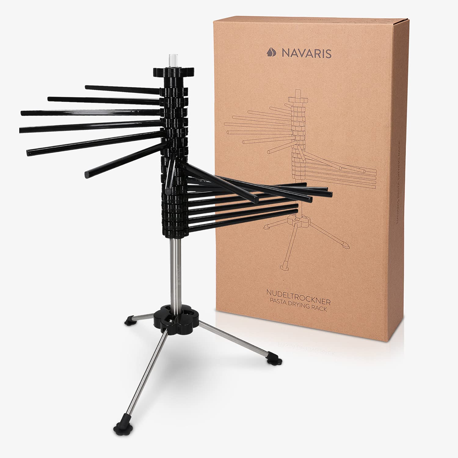 navaris-nudeltrockner-nudelst-nder-16-arme-schwarz-2-kg image 7