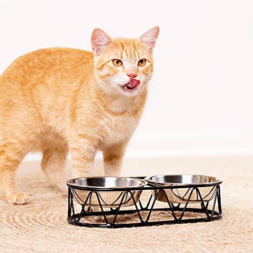navaris-futternapf-katze-2x-edelstahl-mit-halterung-futterstation image 8