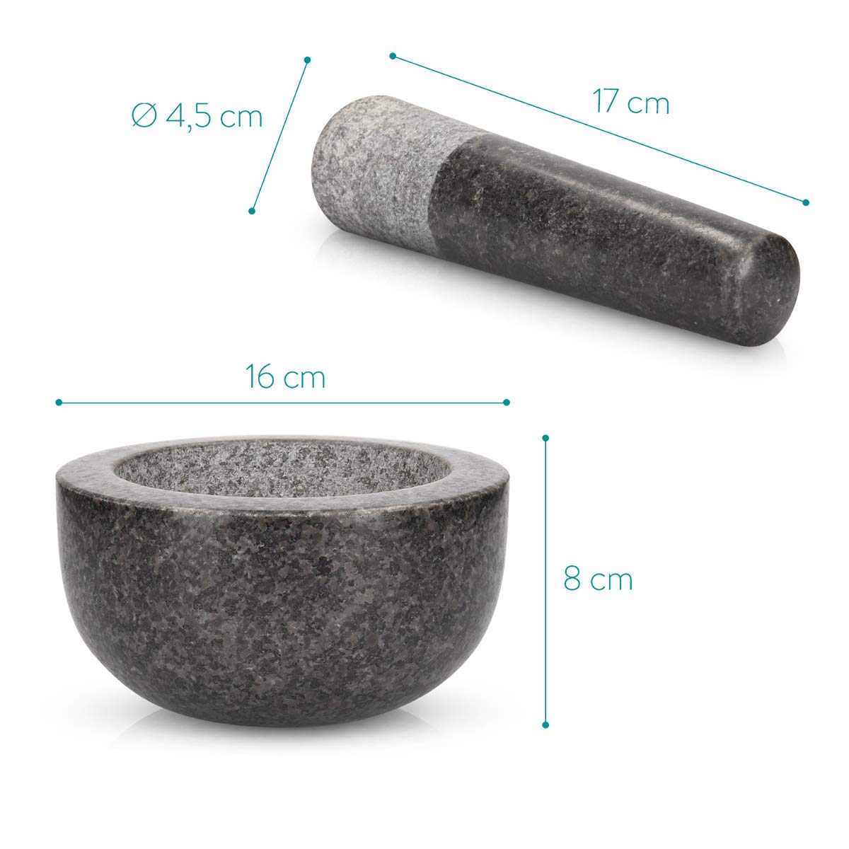 navaris-kitchen-m-rser-mit-st-el-granit-16-cm image 6