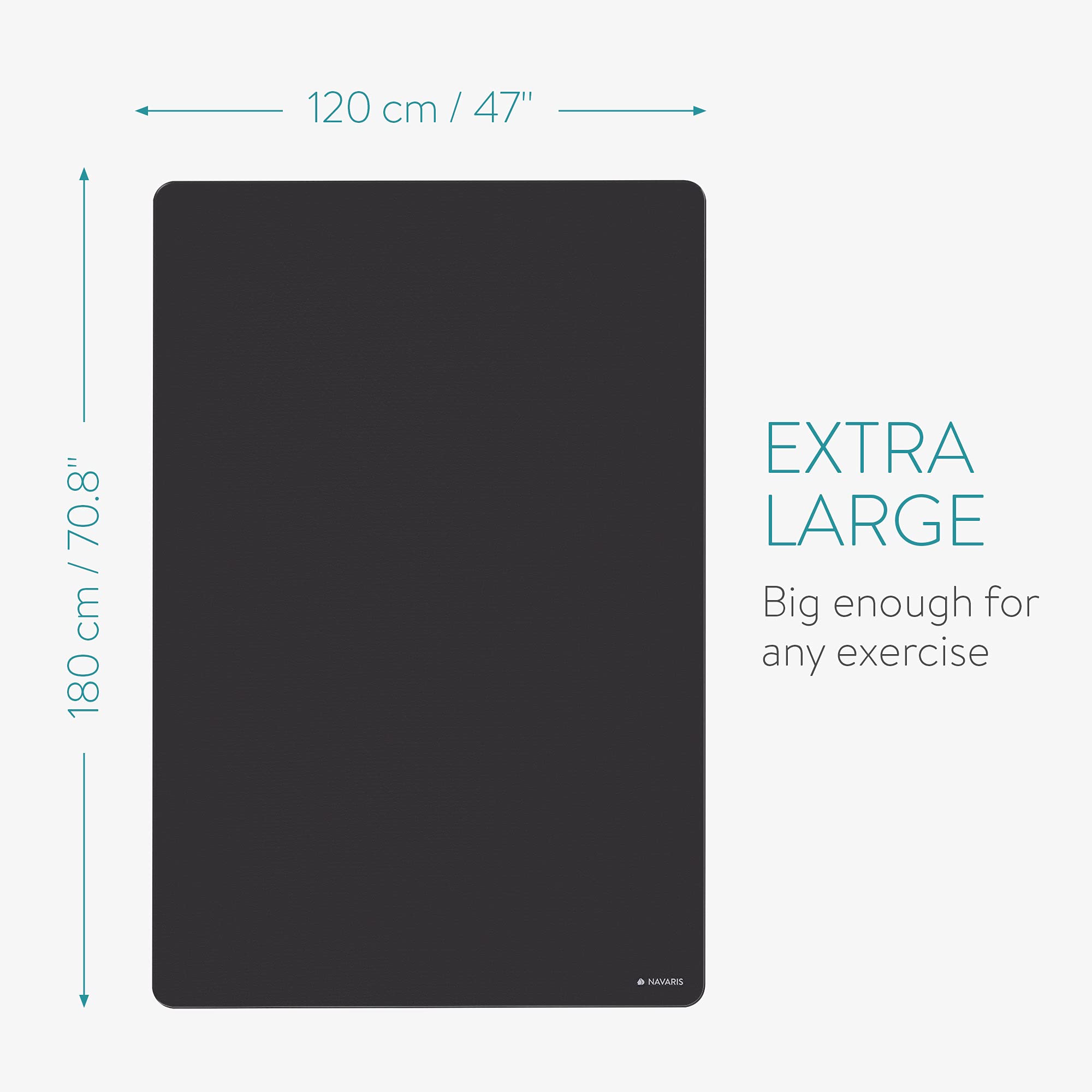 navaris-xxl-yogamatte-180x120cm-fitnessmatte-schwarz-rutschfest image 3