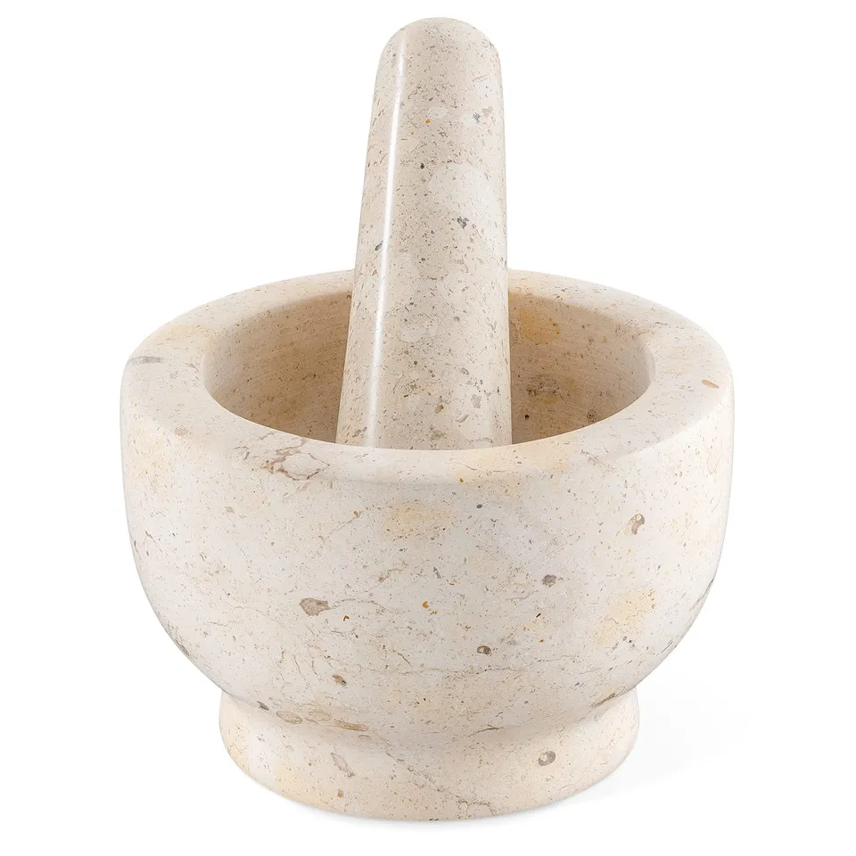navaris-kitchen-m-rser-mit-st-el-gelber-marmor-13-cm image 1
