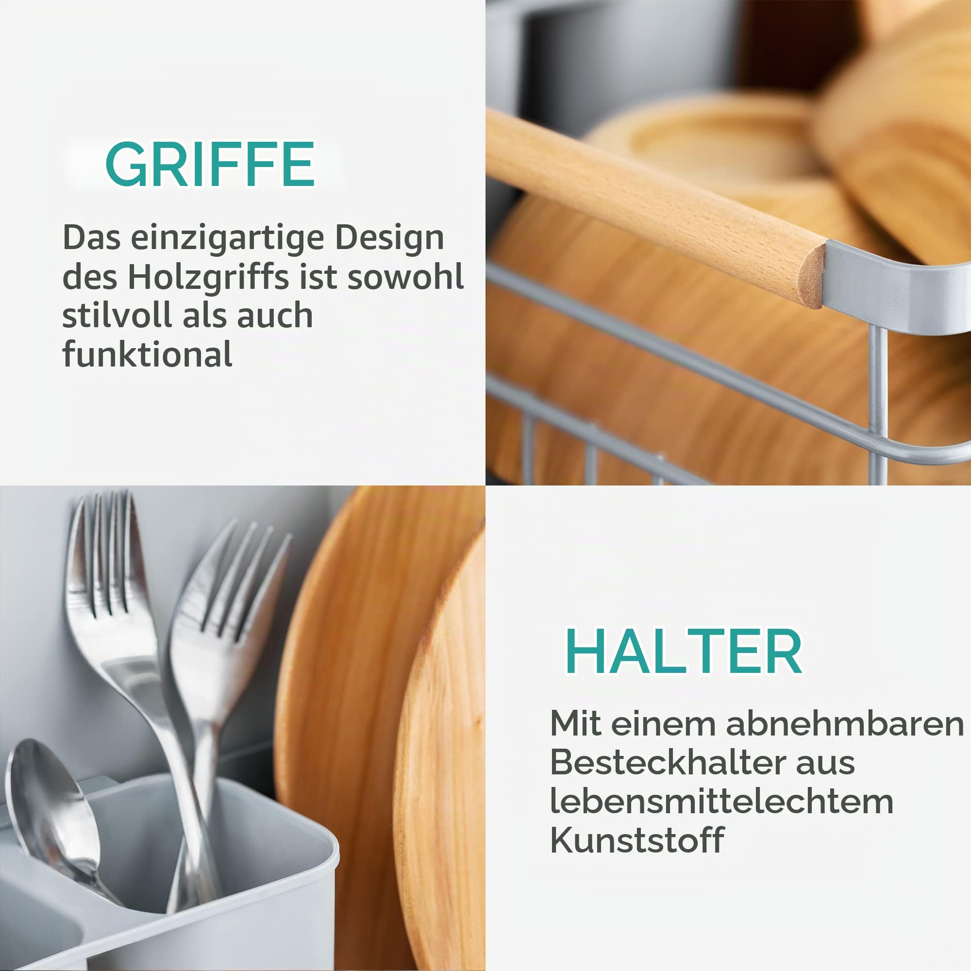 navaris-kitchen-abtropfgestell-geschirrkorb-grau-mit-besteckhalter image 3
