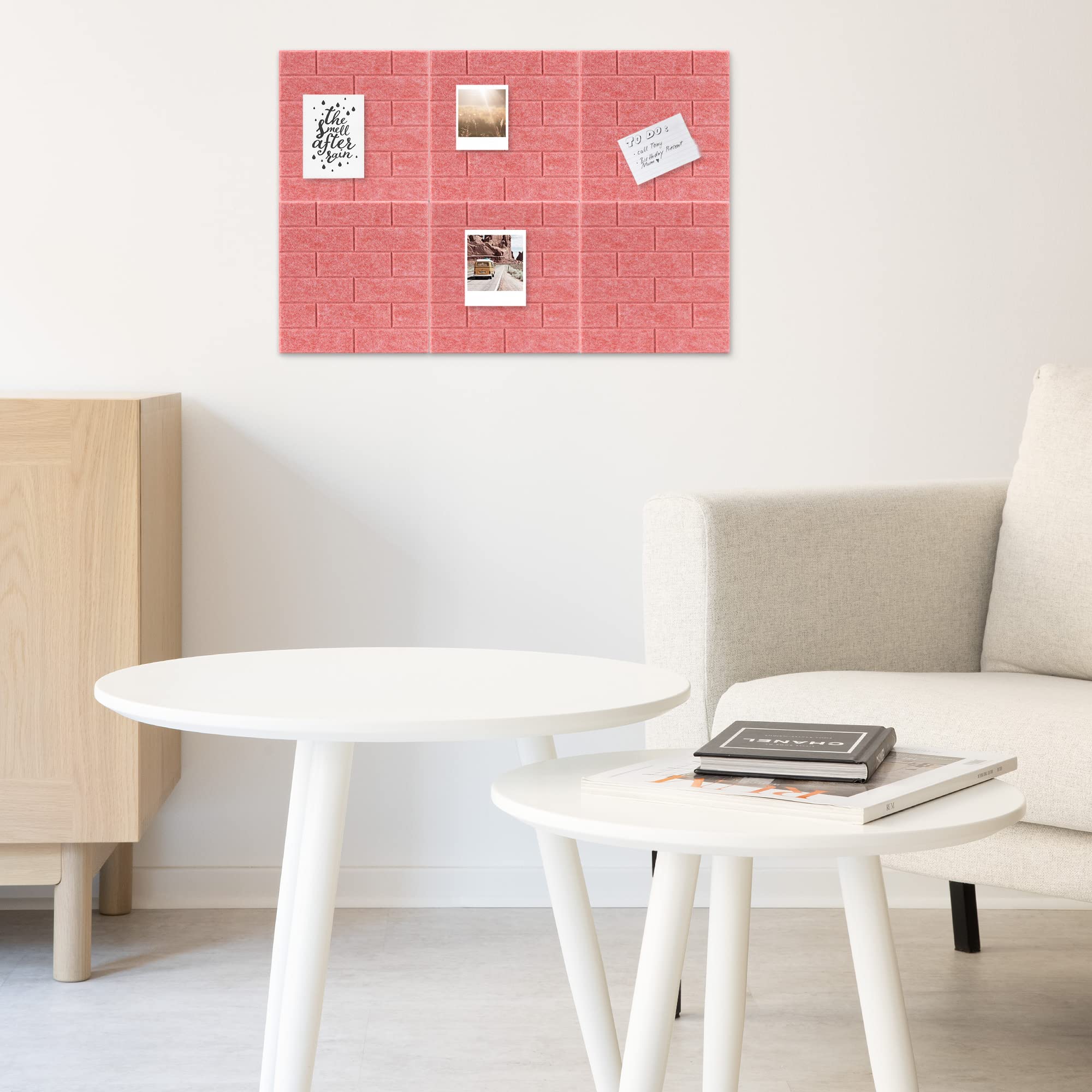 navaris-filz-memoboards-6er-set-30x30-cm-korallenrosa image 6