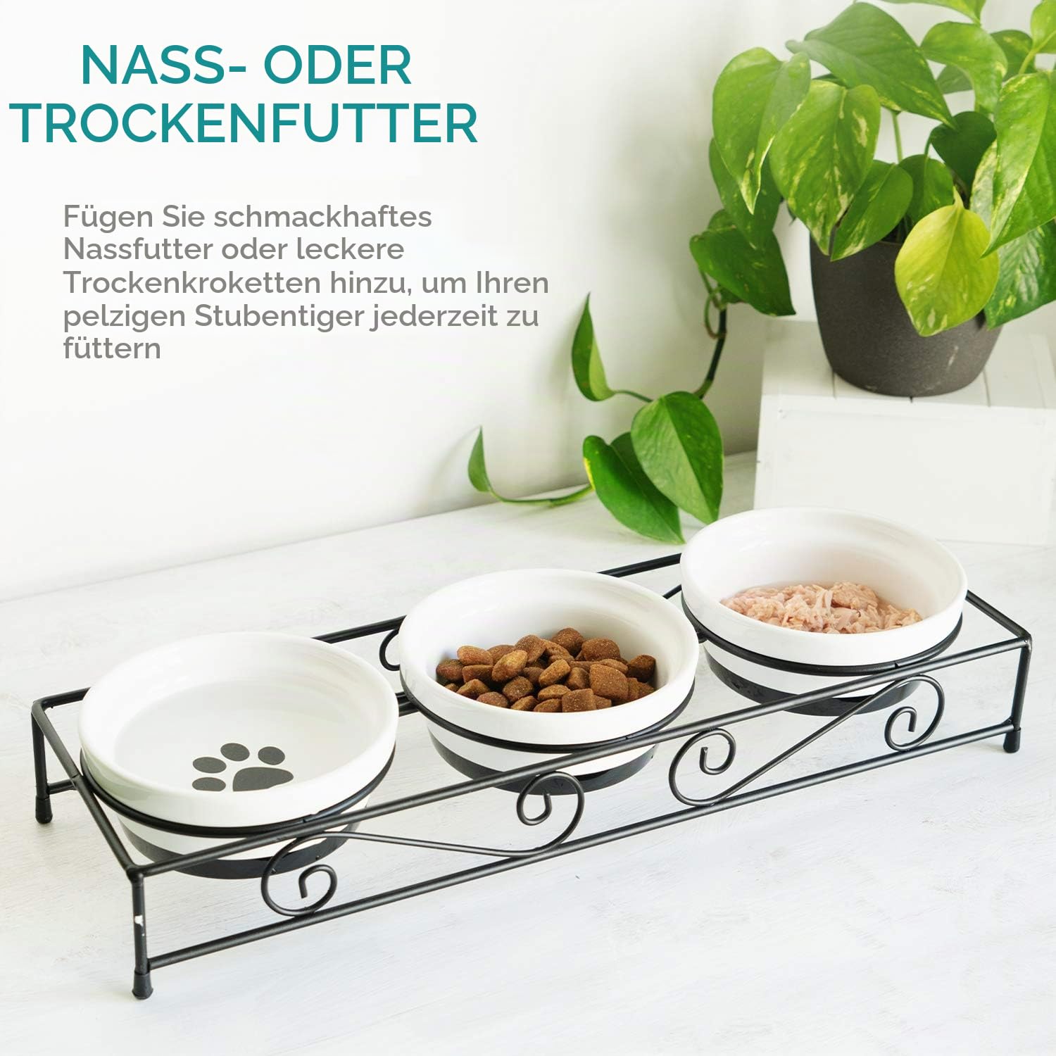 navaris-animals-futternapf-set-3-st-ck-keramik-erh-ht-schwarz image 4
