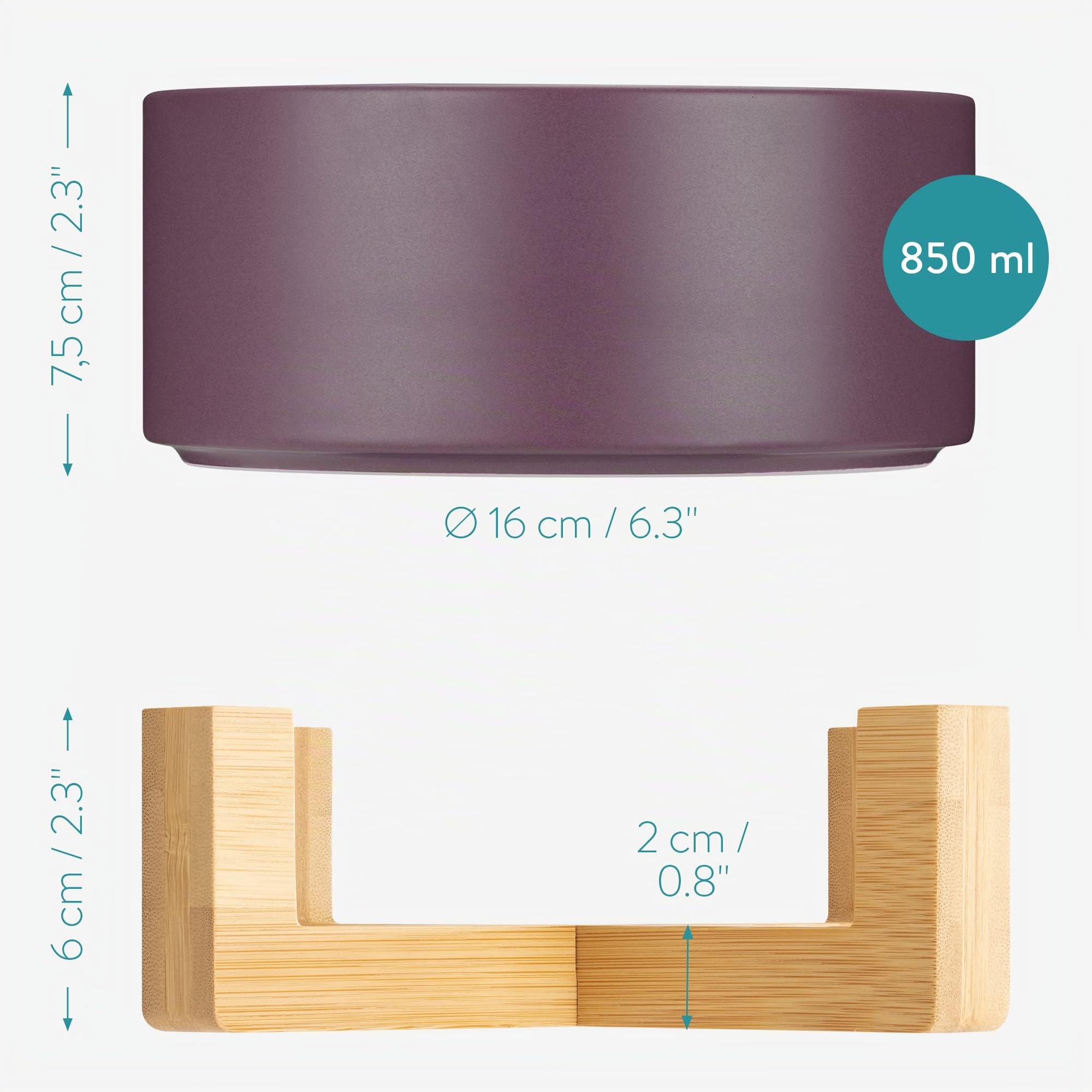 navaris-animals-futterstation-2er-keramiknapf-violett-850-ml image 4