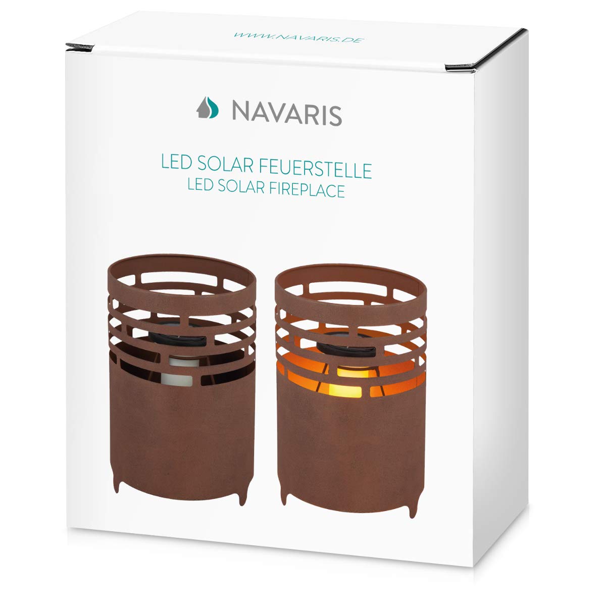navaris-lighting-led-solar-feuerstelle-braun-gartenleuchte-25cm image 7