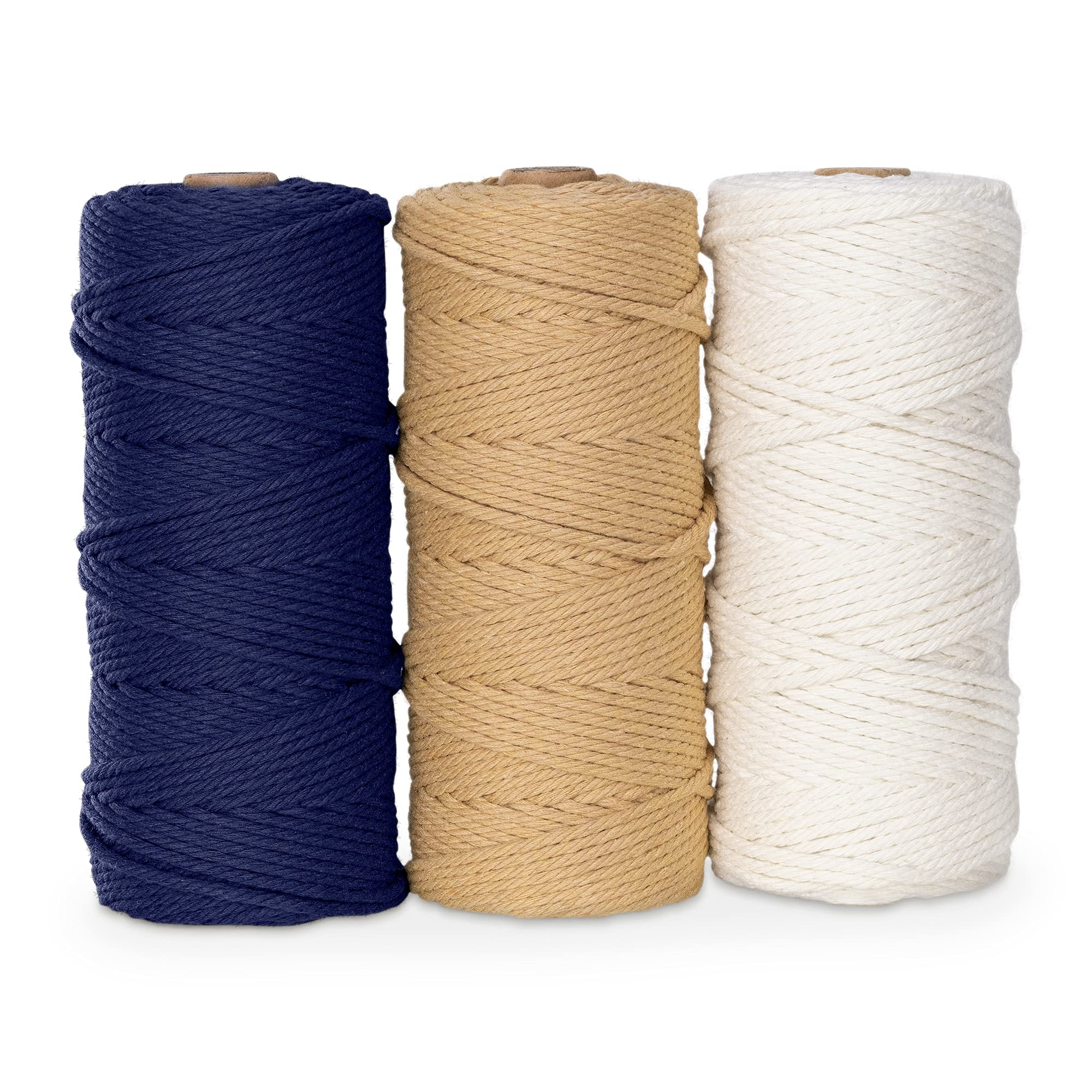 navaris-garden-makramee-garn-3er-set-baumwollschnur-wei-blau-beige image 7