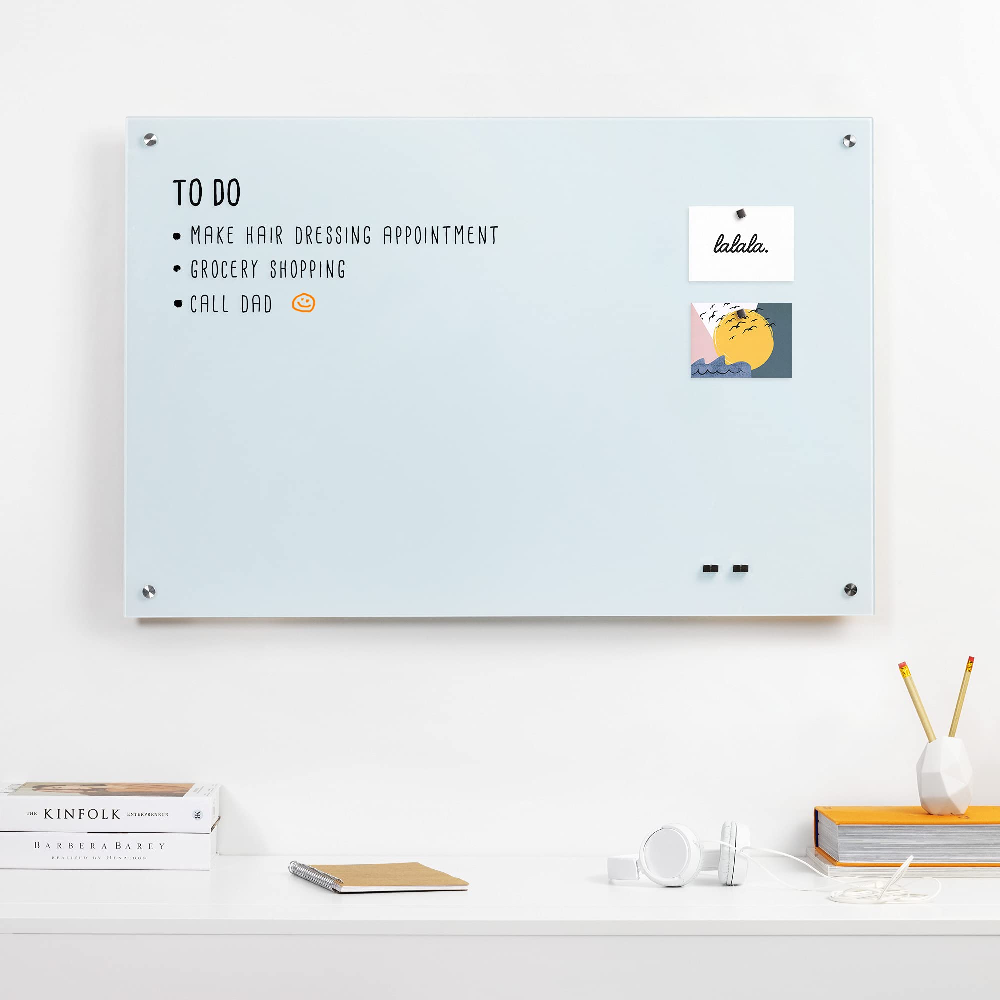 navaris-magnettafel-whiteboard-90x60cm-mit-magneten image 2