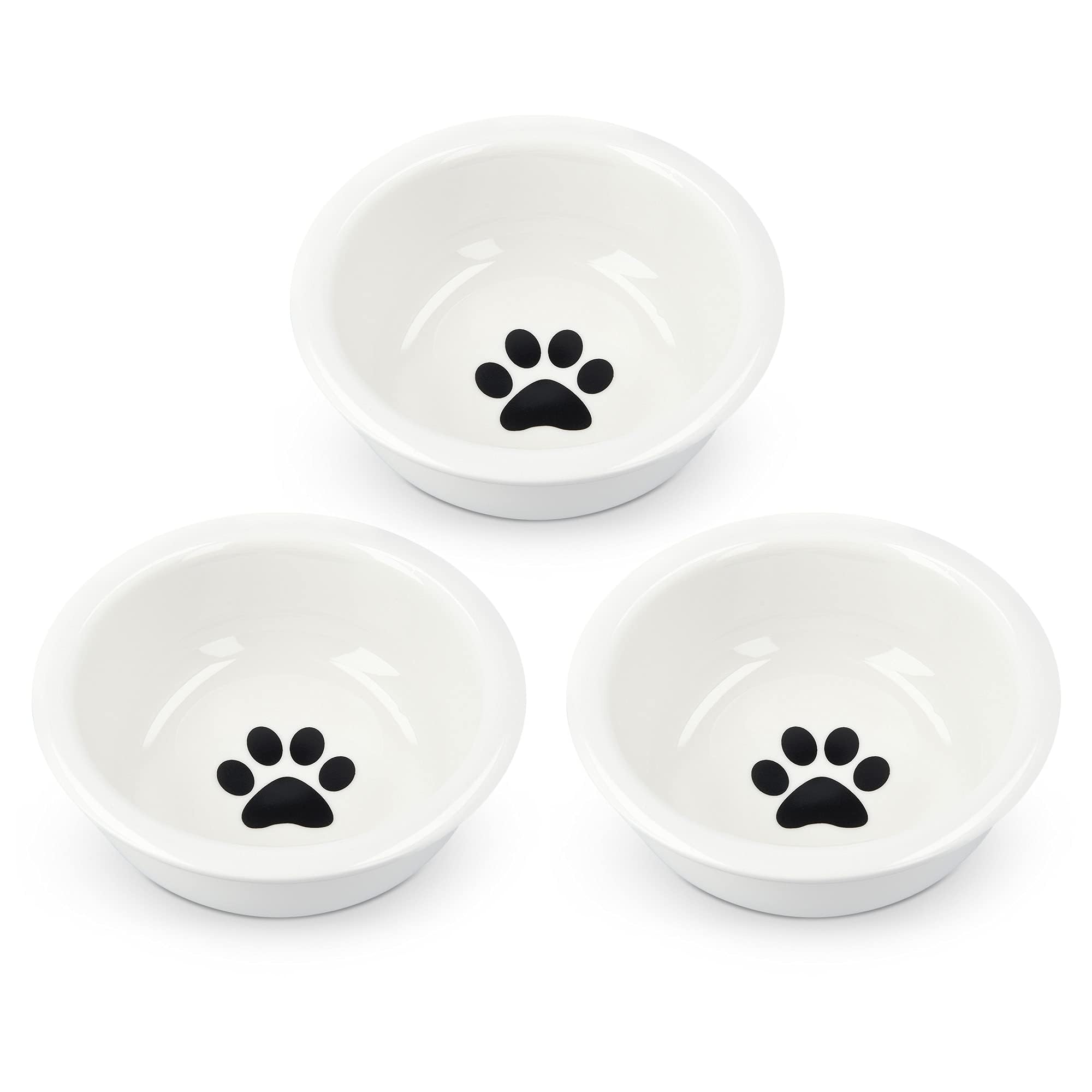 navaris-animals-3er-keramik-futternapf-set-schwarz-wei-320-ml image 1