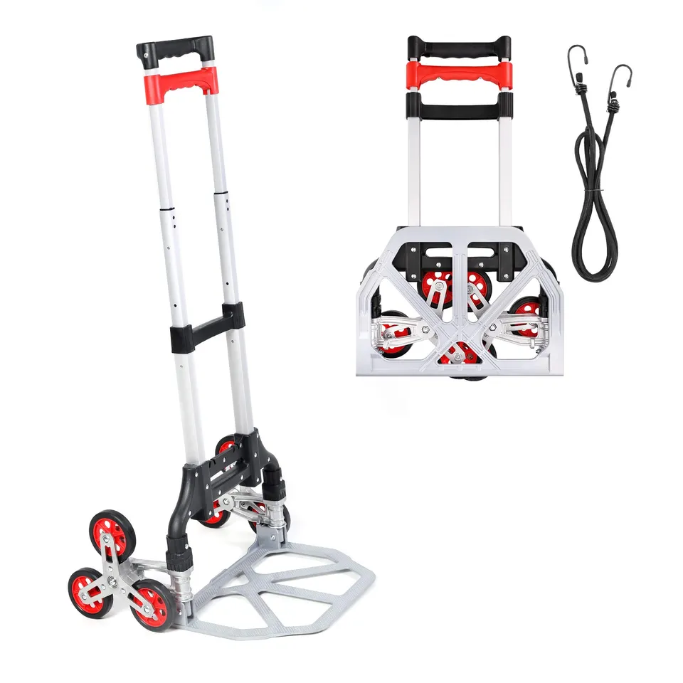 navaris-sackkarre-faltbar-alu-treppensteiger-70-kg-mit-gurt image 1