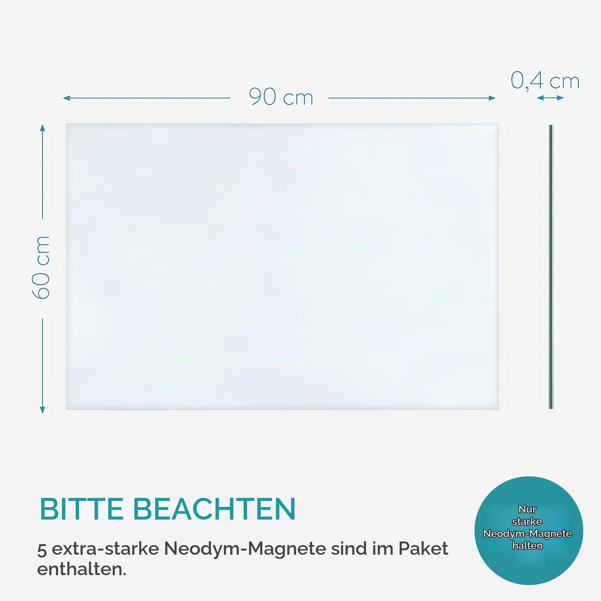 navaris-glas-magnettafel-90x60-cm-magnetboard-wei-beschriftbar image 6