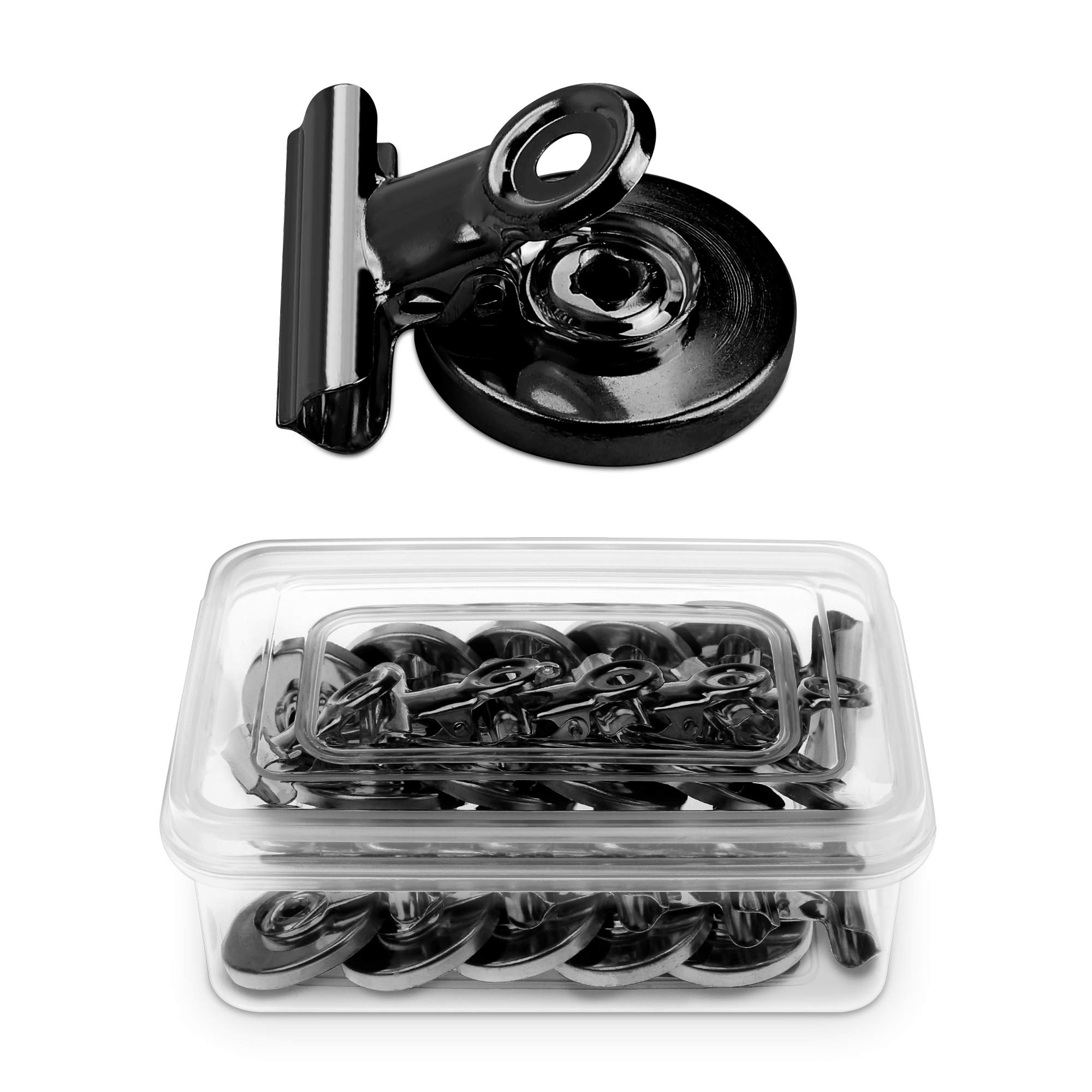 navaris-magnetclips-set-schwarz-15-st-ck-k-hlschrankmagnete image 1