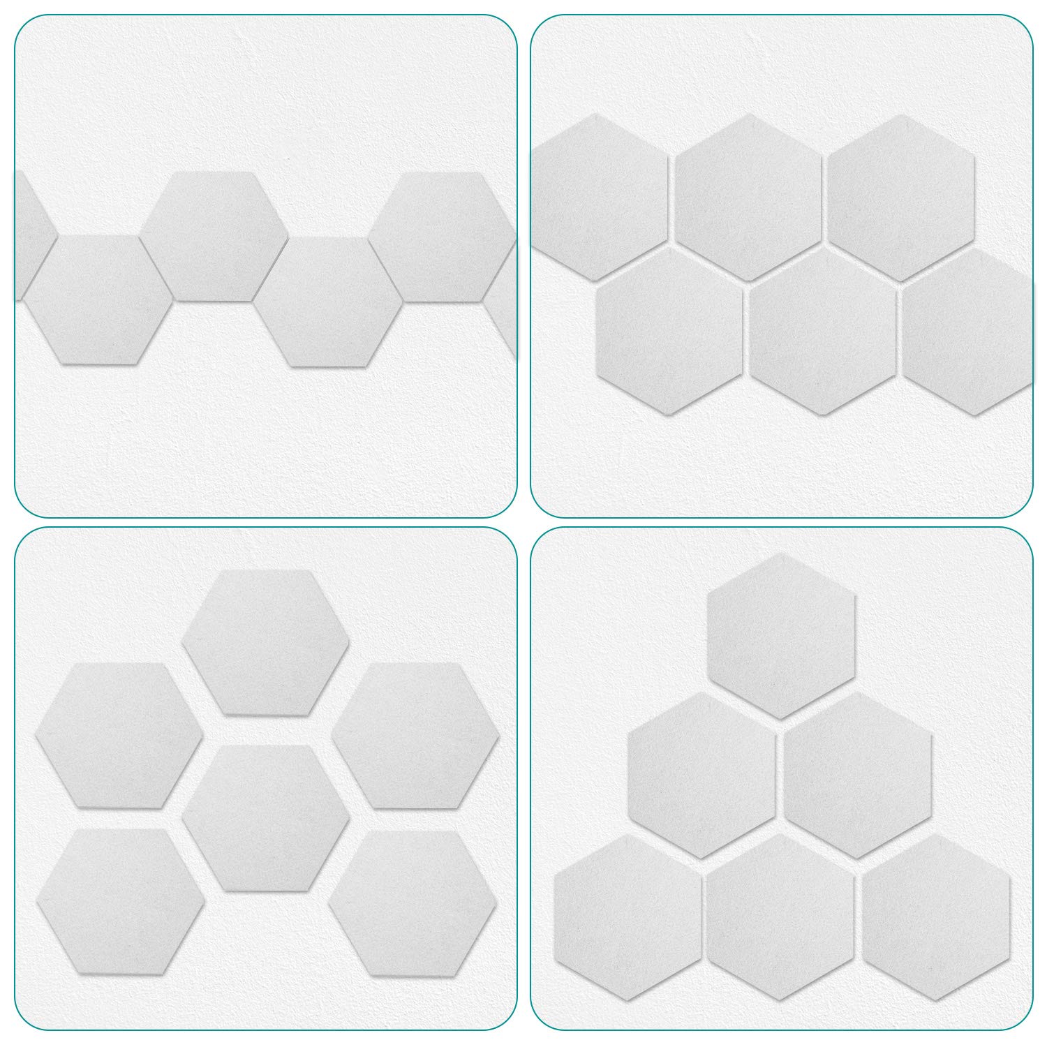 navaris-filz-memoboards-6er-set-wei-sechseckig-mit-pins image 8