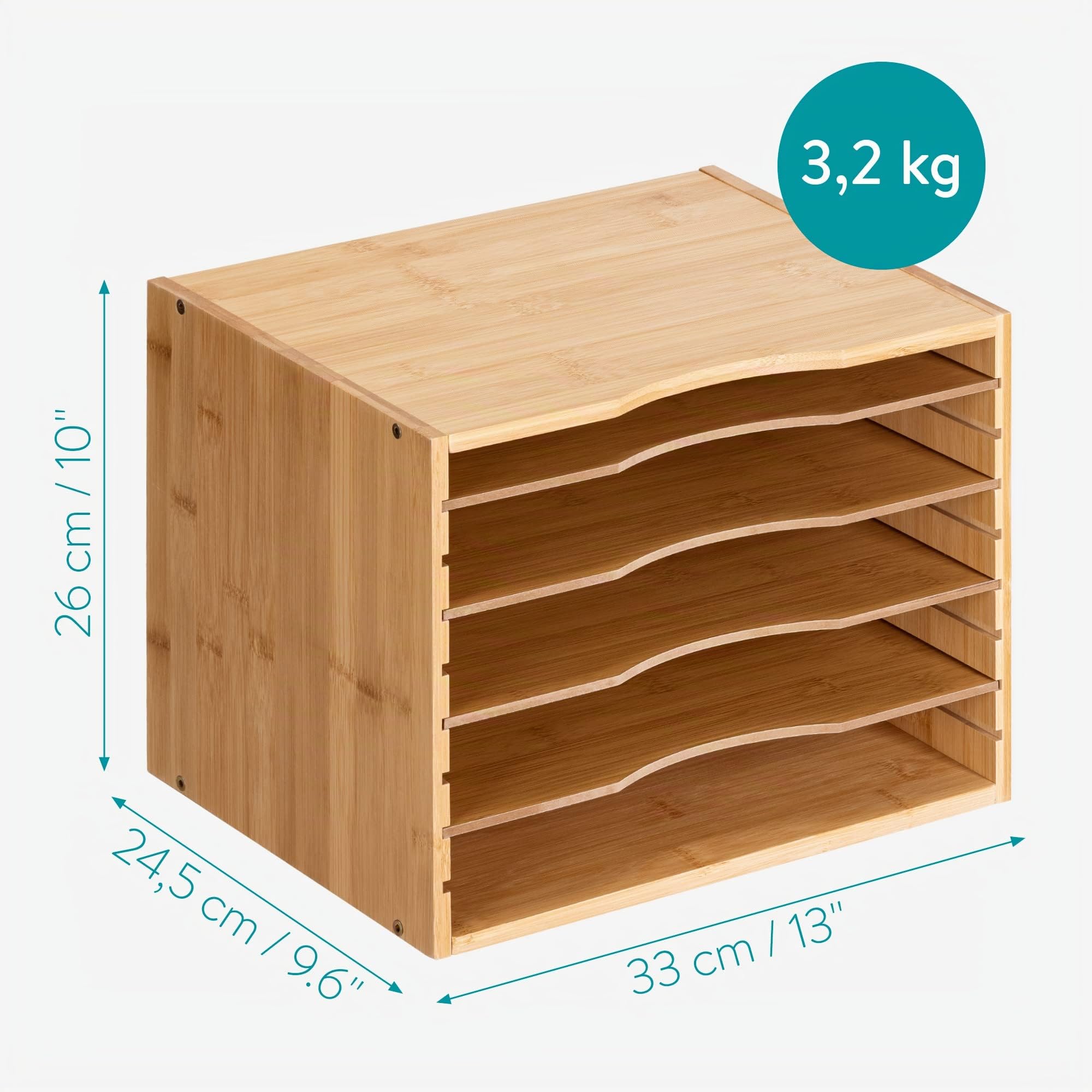 navaris-dokumentenablage-bambus-5-f-cher-33x26cm image 6