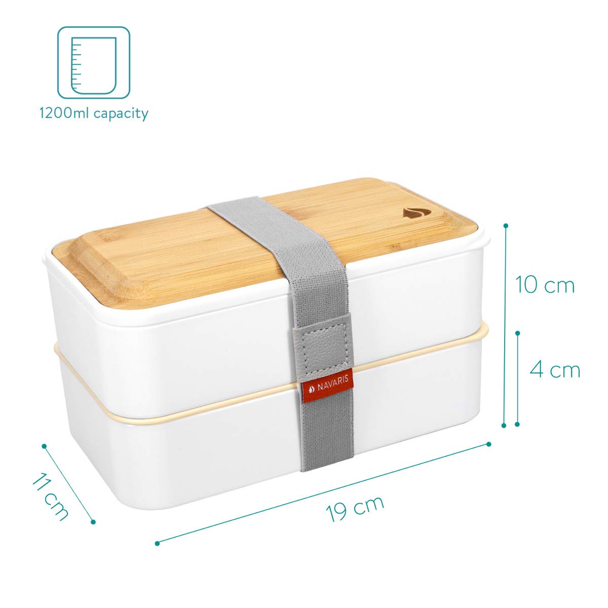 navaris-bento-box-lunchbox-mit-besteck-wei-2x-1200ml-luftdicht image 4