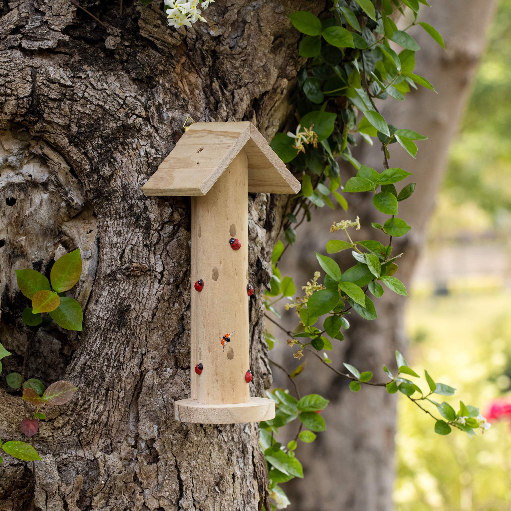 navaris-garden-marienk-ferhaus-holz-kiefer-12-5x9-5x28cm image 2