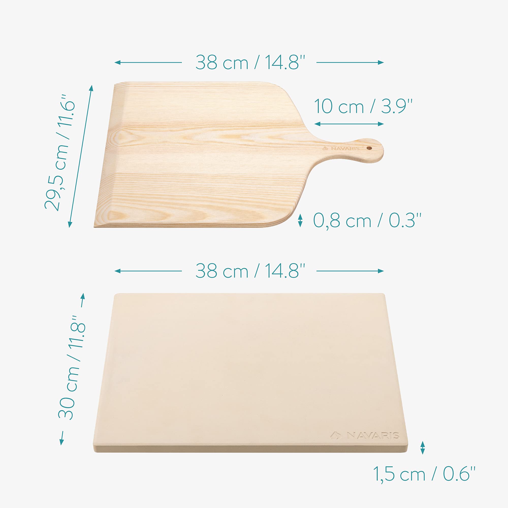 navaris-kitchen-pizzastein-cordierit-38x30-mit-schaufel image 6