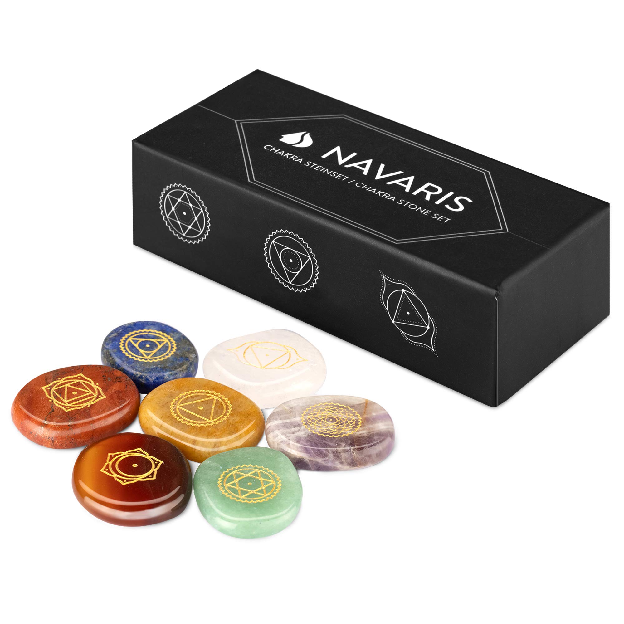 navaris-chakra-steine-set-heilsteine-7-tlg-mit-symbolen image 1