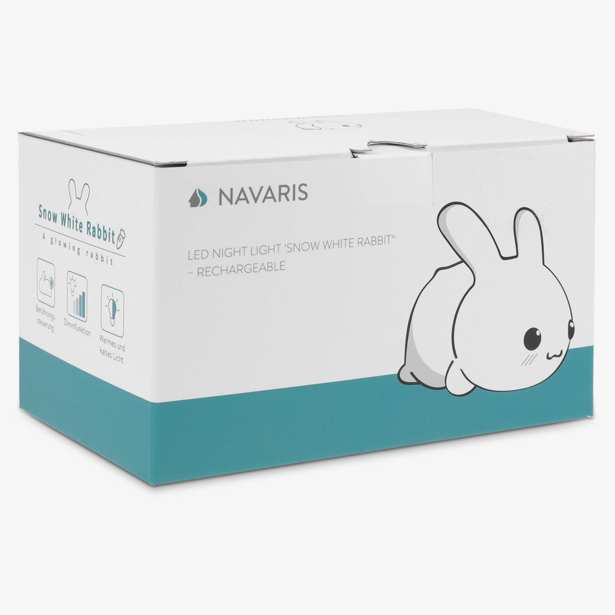 navaris-led-nachtlicht-hase-snow-white-rabbit-dimmbar image 7