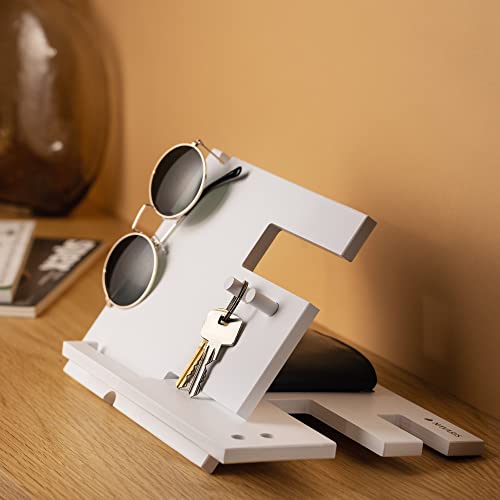navaris-handy-dockingstation-bambus-wei-schreibtisch-organizer image 8