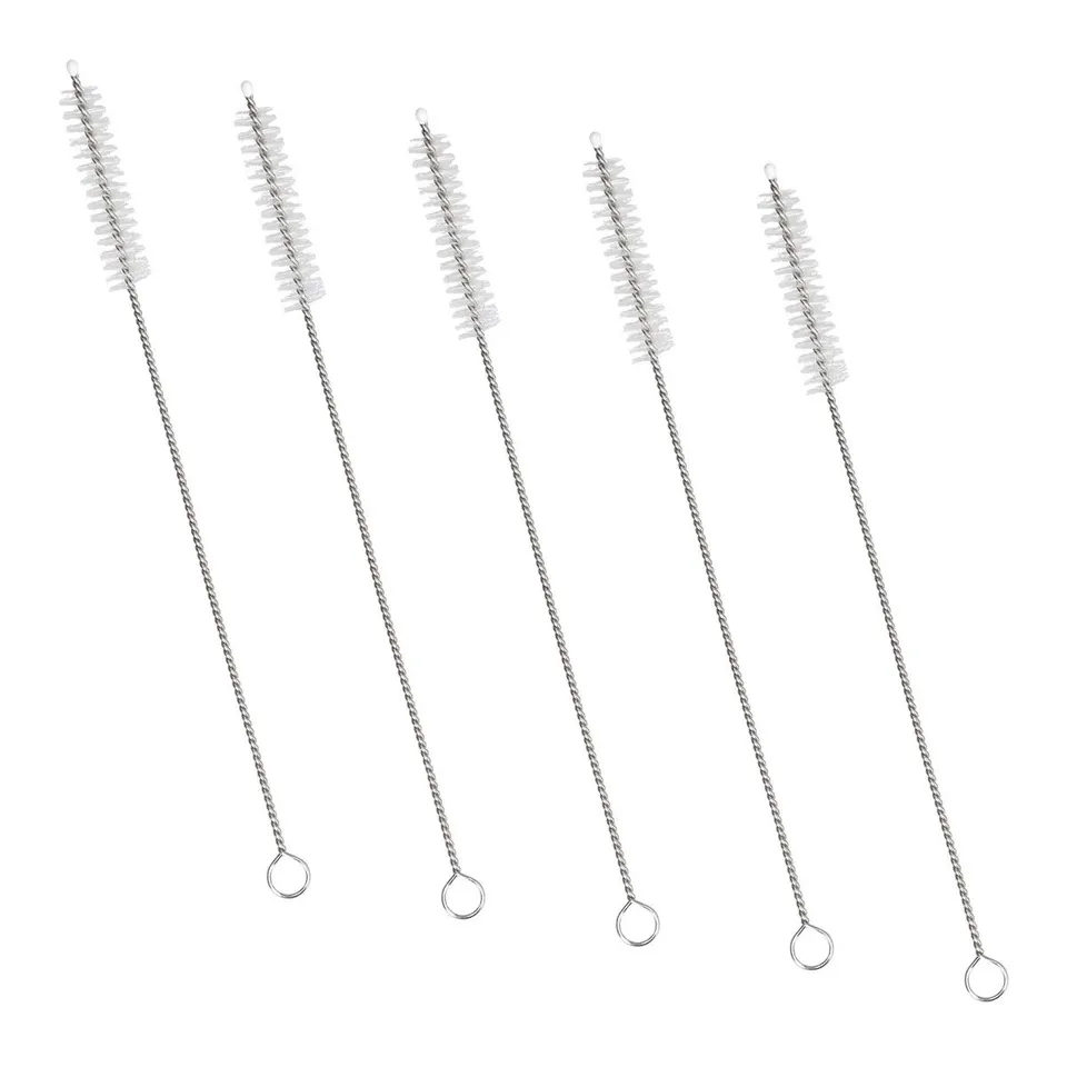 navaris-strohhalm-b-rste-5er-set-edelstahl-nylon-20cm image 1