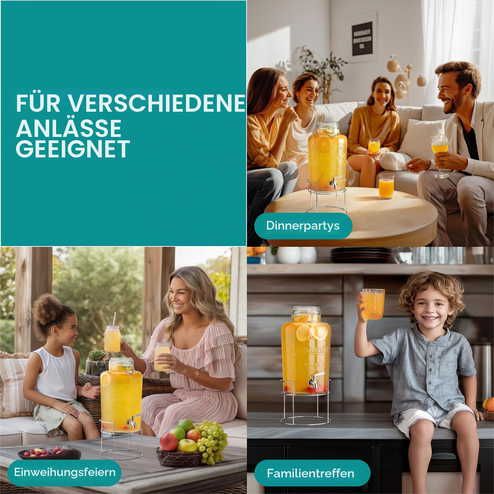 navaris-kitchen-getr-nkespender-glas-8-liter-metallst-nder image 7