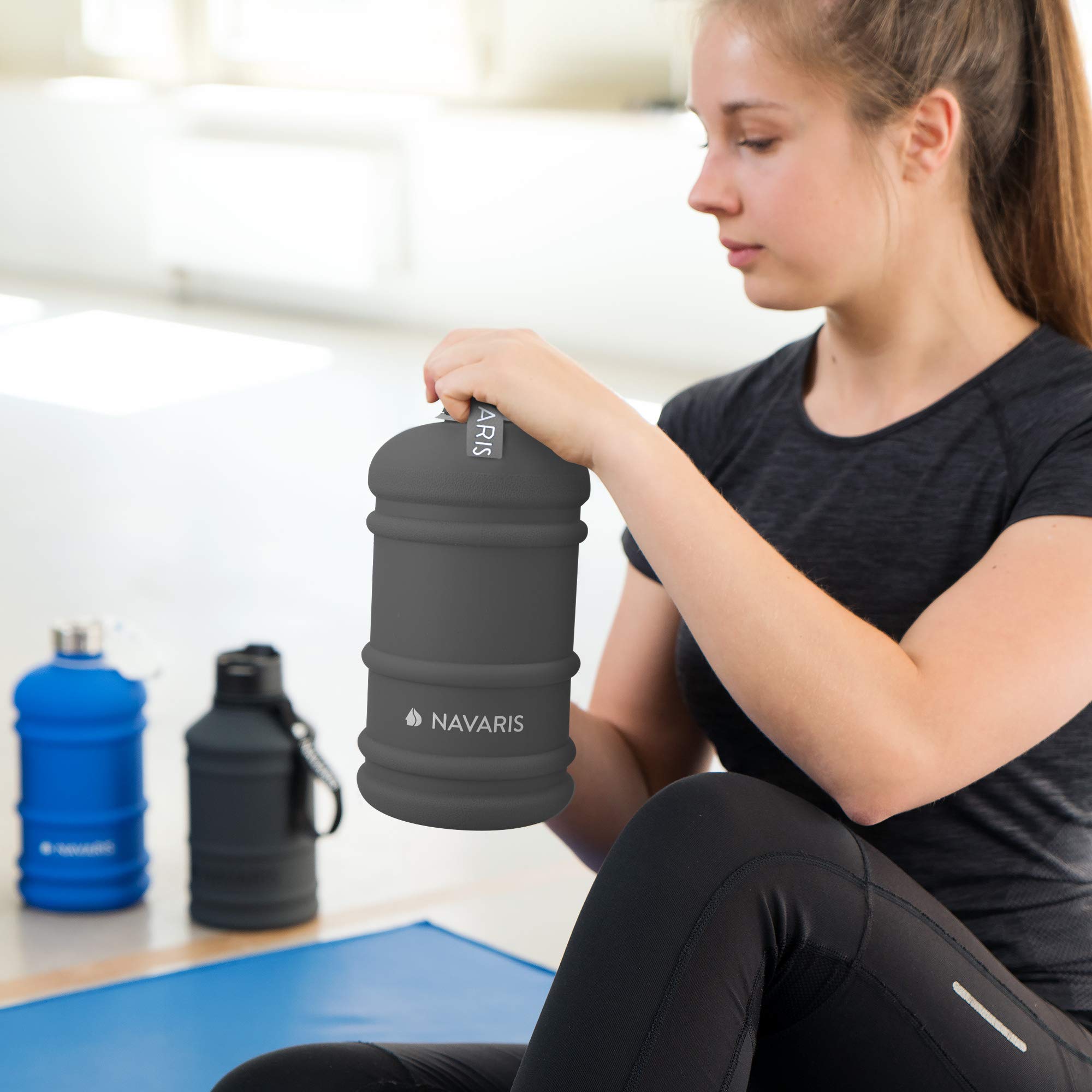 navaris-fitness-trinkflasche-2-2l-bpa-frei-xxl-sportflasche image 2