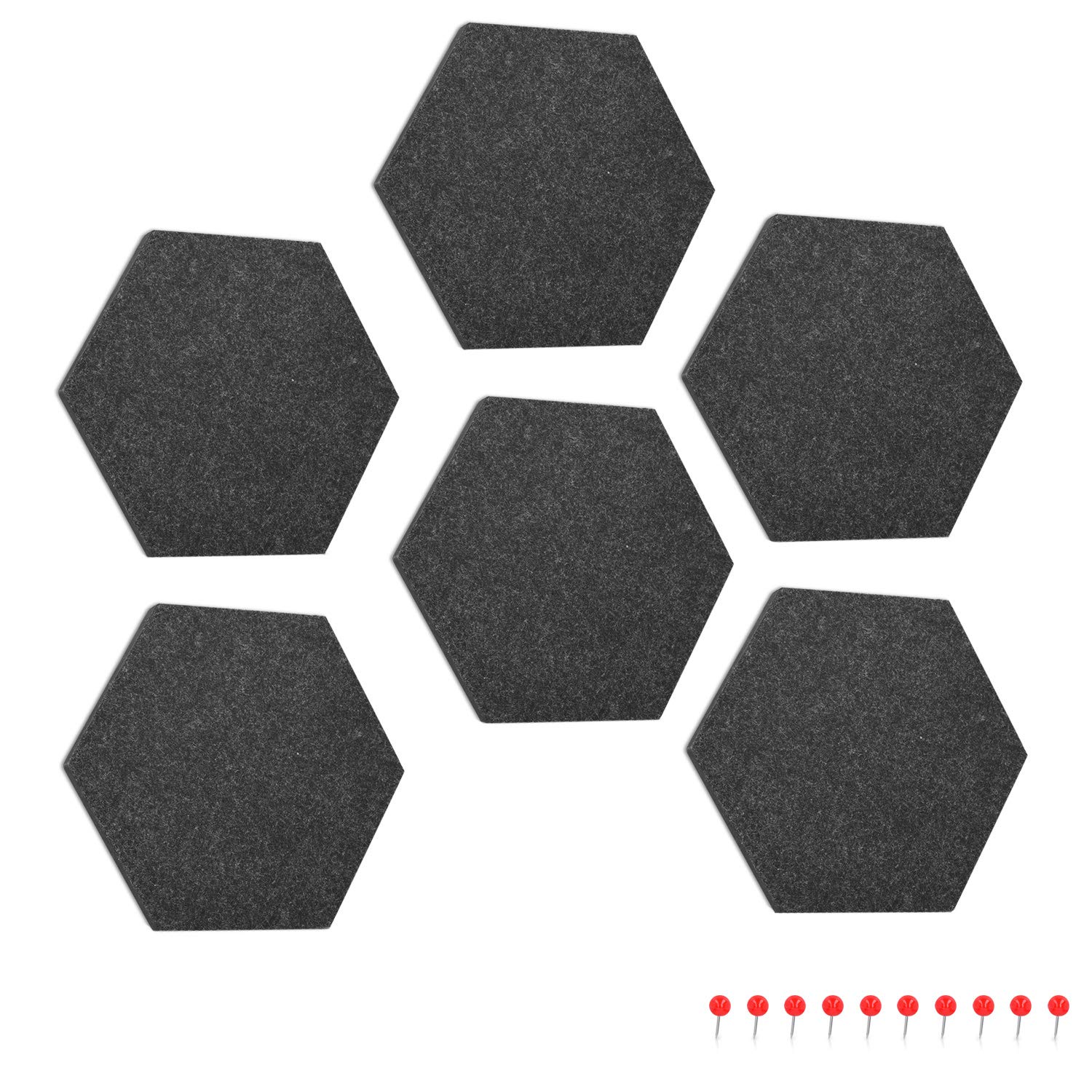 navaris-memoboards-filz-pinnwand-6er-sechseckig-dunkelgrau image 7