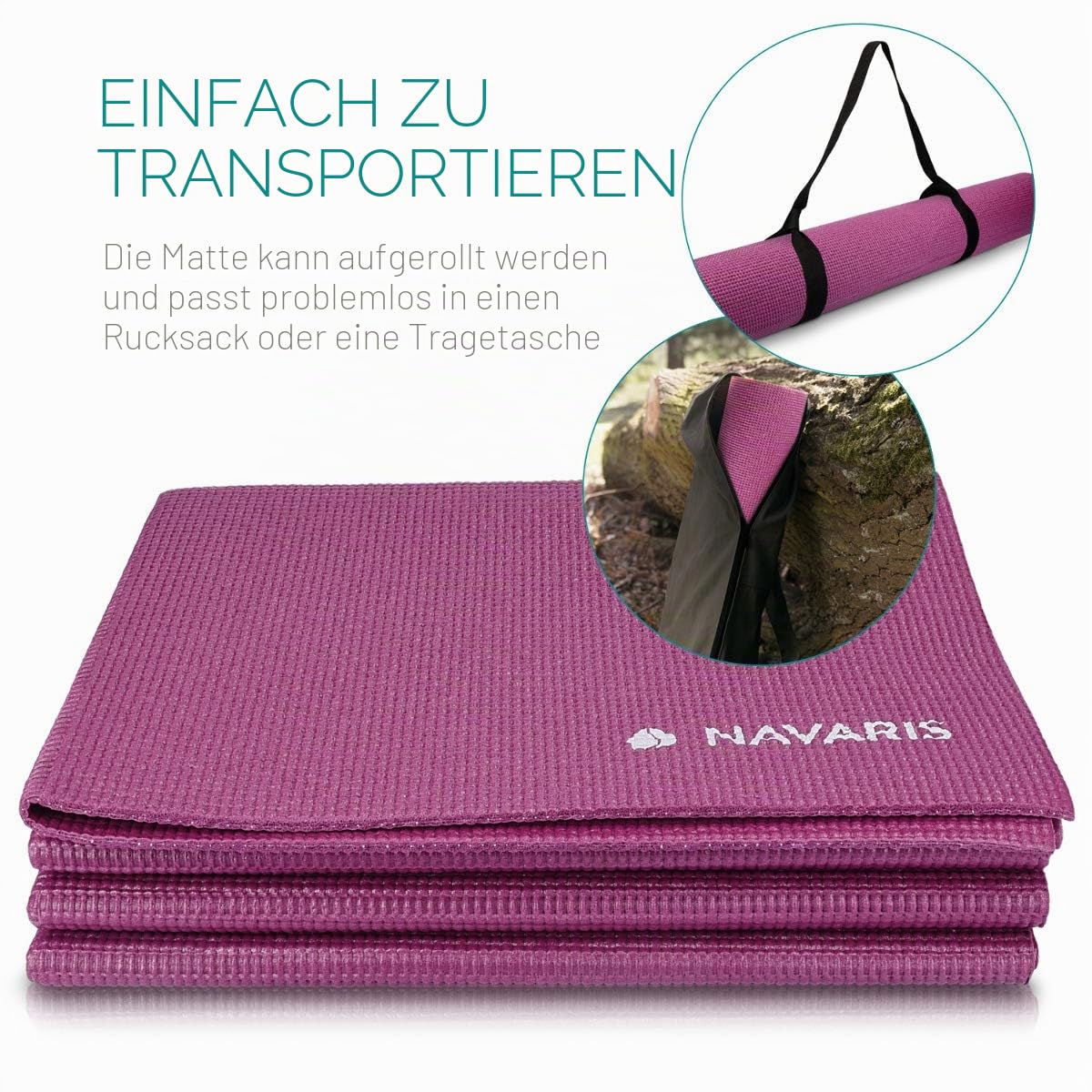 navaris-yogamatte-faltbar-fitnessmatte-173x61cm-lila-4mm image 3