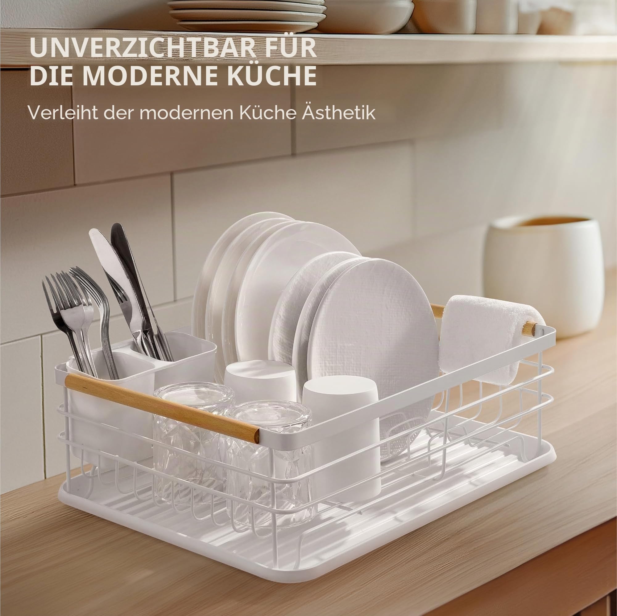 navaris-kitchen-abtropfgestell-wei-42-5x31-5-f-r-teller image 2