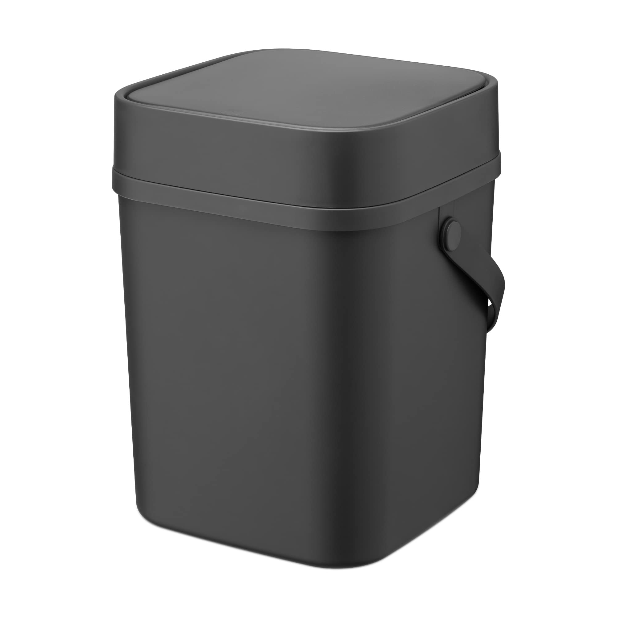 navaris-m-lleimer-12-liter-kosmetikeimer-grau-mit-druckdeckel image 1
