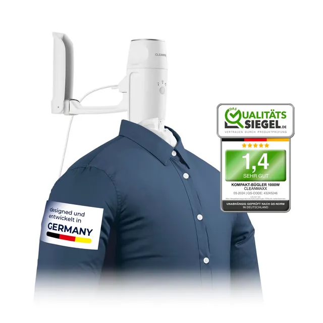 cleanmaxx-hemdenb-gler-pro-kompakt-b-gelger-t-wei-1000w-hei-luft image 1