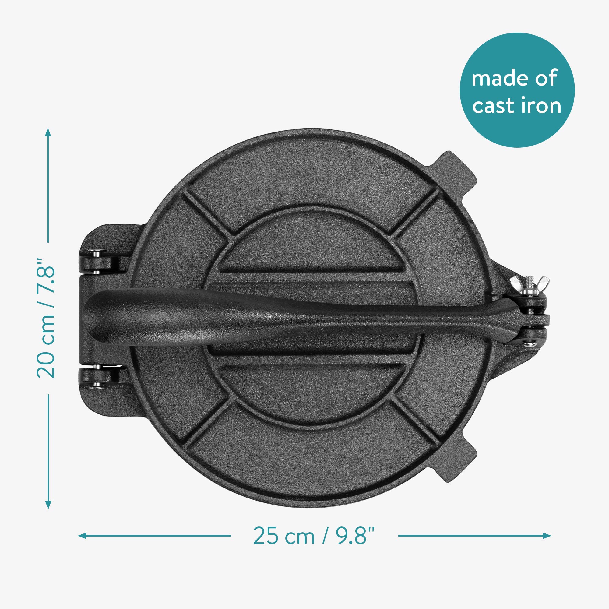 navaris-kitchen-tortilla-presse-gusseisen-20-cm-teigpresse image 5