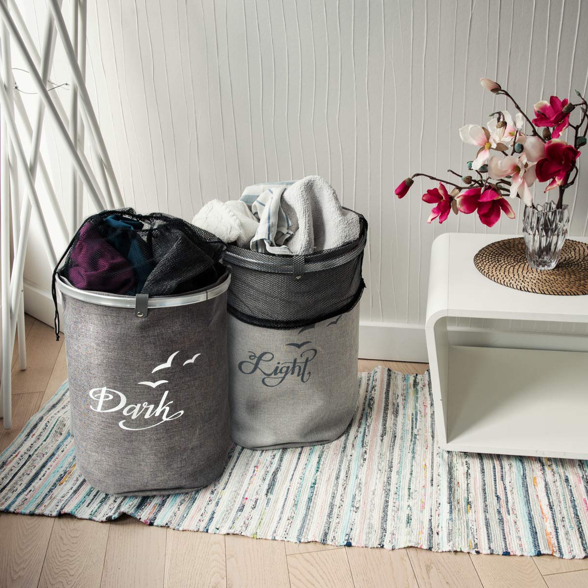 navaris-living-w-schekorb-2er-set-60l-grau-faltbar-polyester image 2
