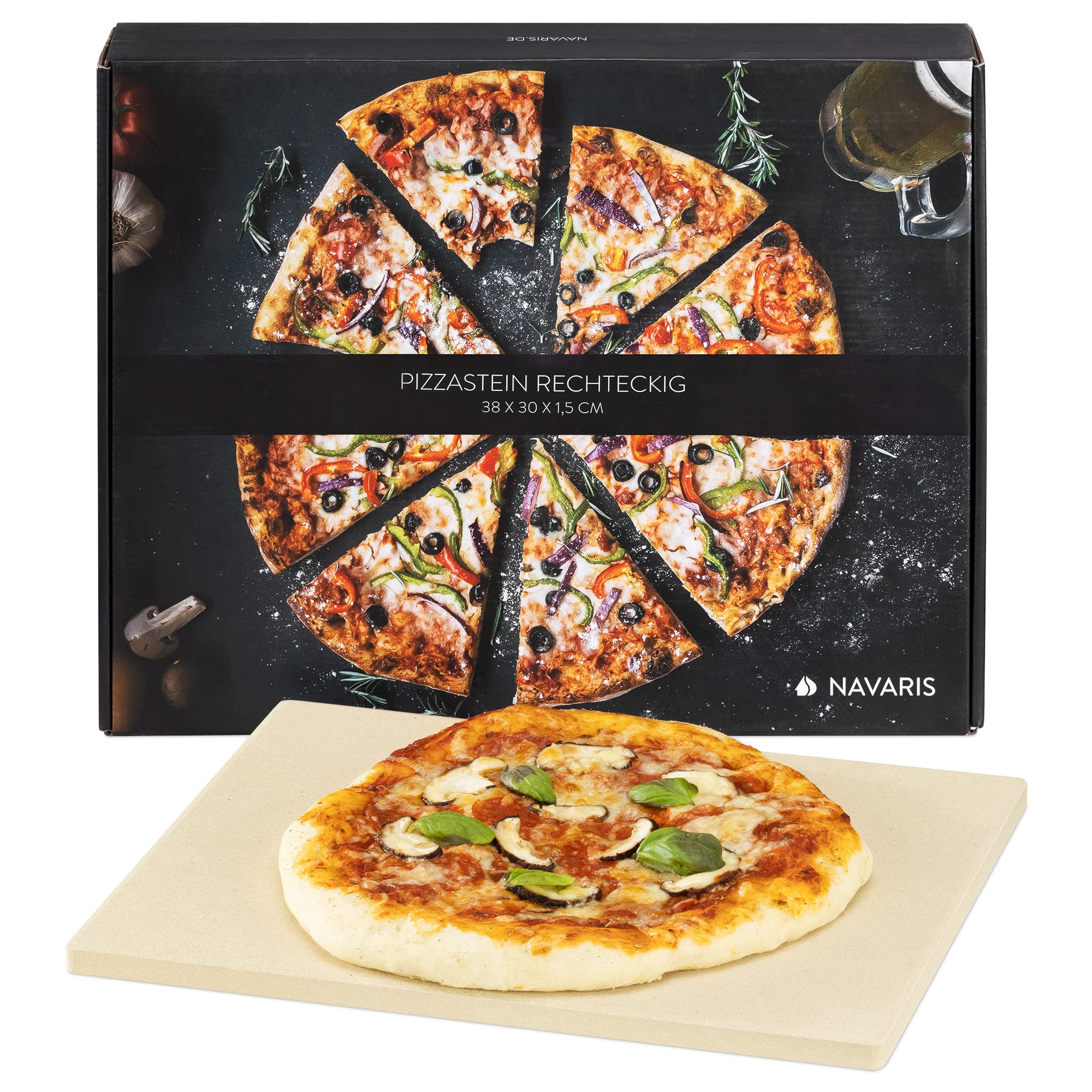 navaris-pizzastein-xl-cordierit-38x30cm-f-r-backofen-grill image 1