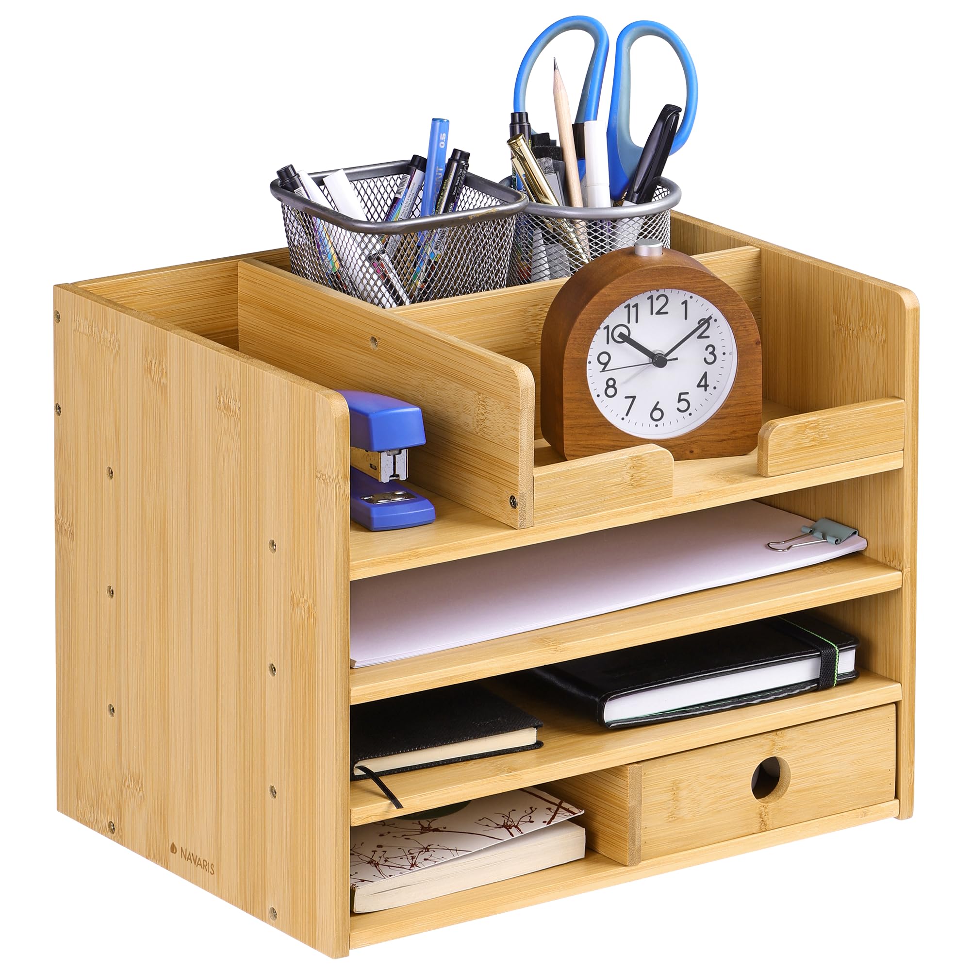 navaris-office-bambus-schreibtisch-organizer-33x24x26-cm image 1