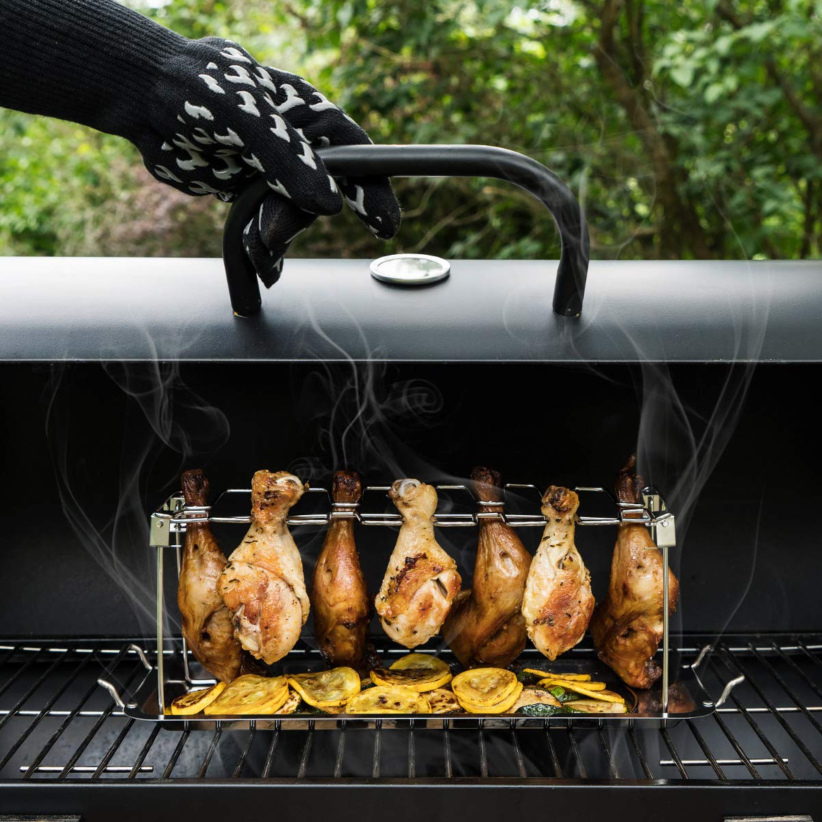 navaris-kitchen-h-hnchenschenkel-rack-edelstahl-mit-schale image 6