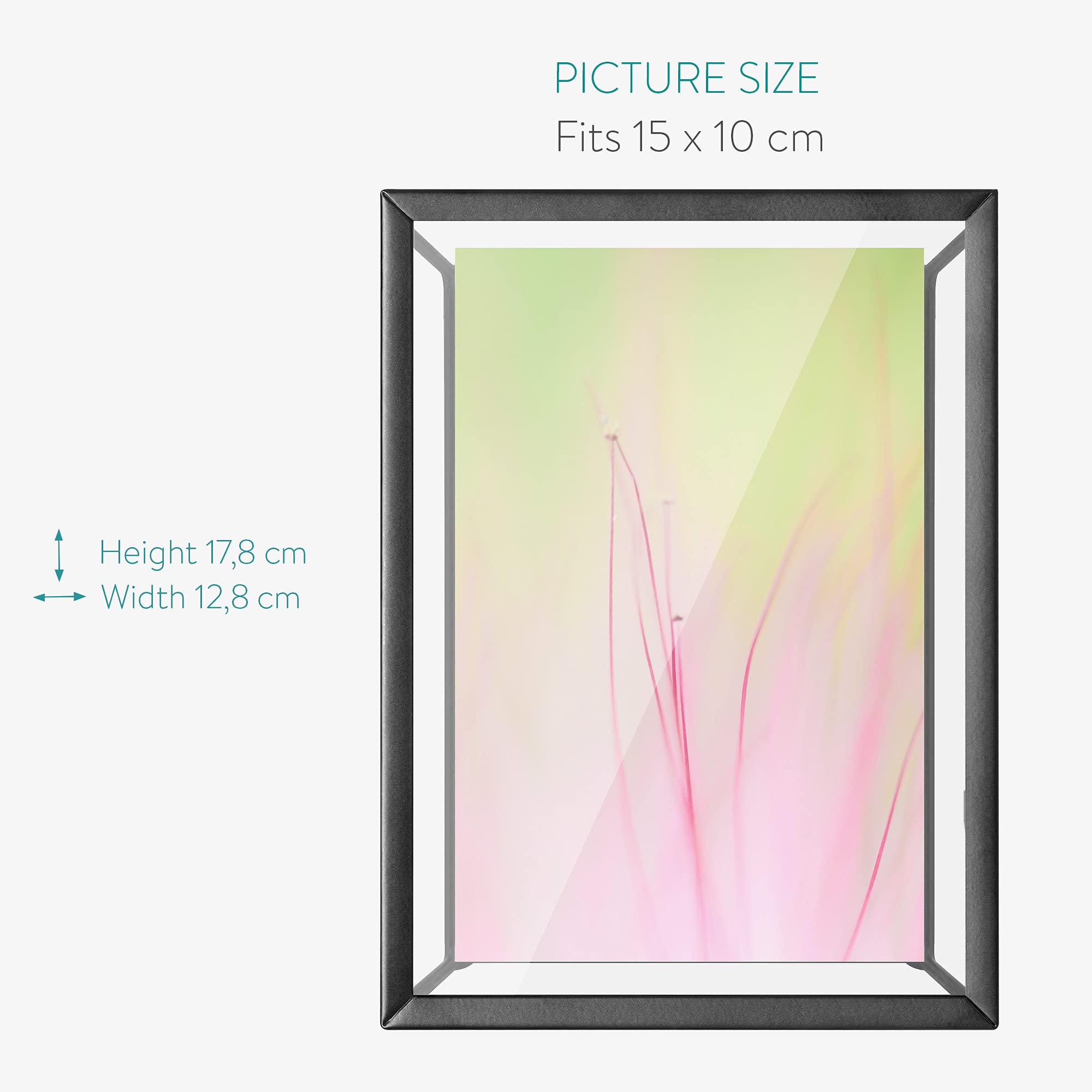 navaris-bilderrahmen-set-3tlg-schwarz-geometrisch-glas-10x15 image 4