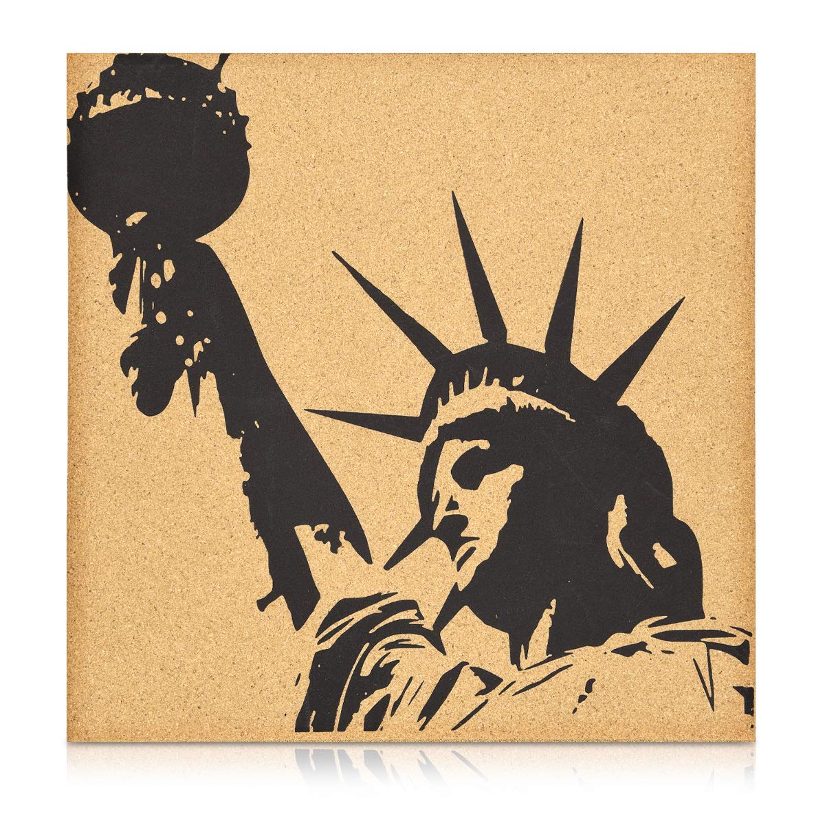 navaris-kork-pinnwand-40x40-cm-freiheitsstatue-mit-pins image 5