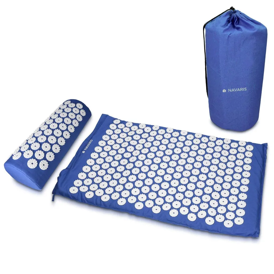 navaris-akupressurmatte-set-2in1-nadelmatte-blau-mit-kissen image 1