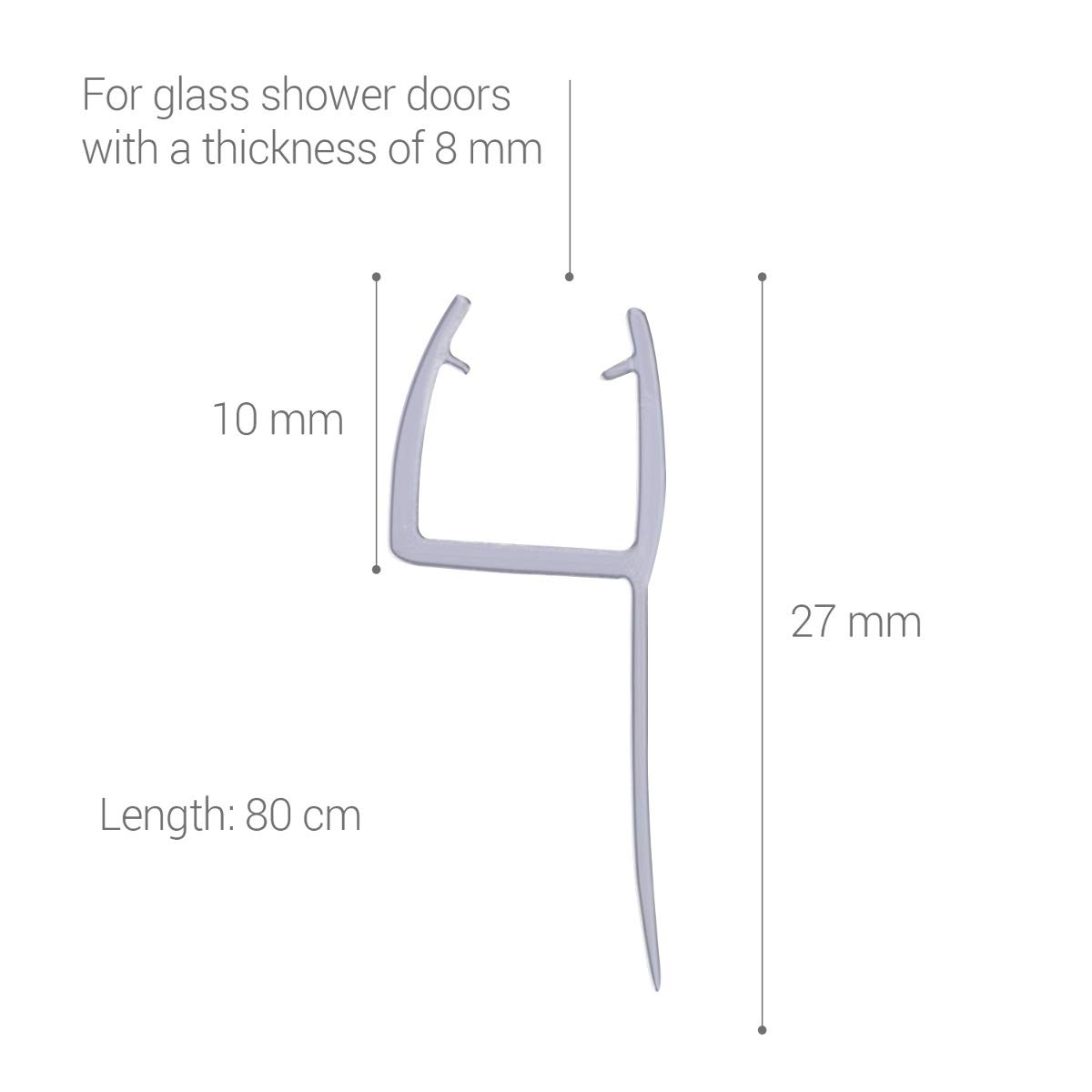 navaris-duschdichtung-schwallschutz-180-8mm-glas-80cm image 3