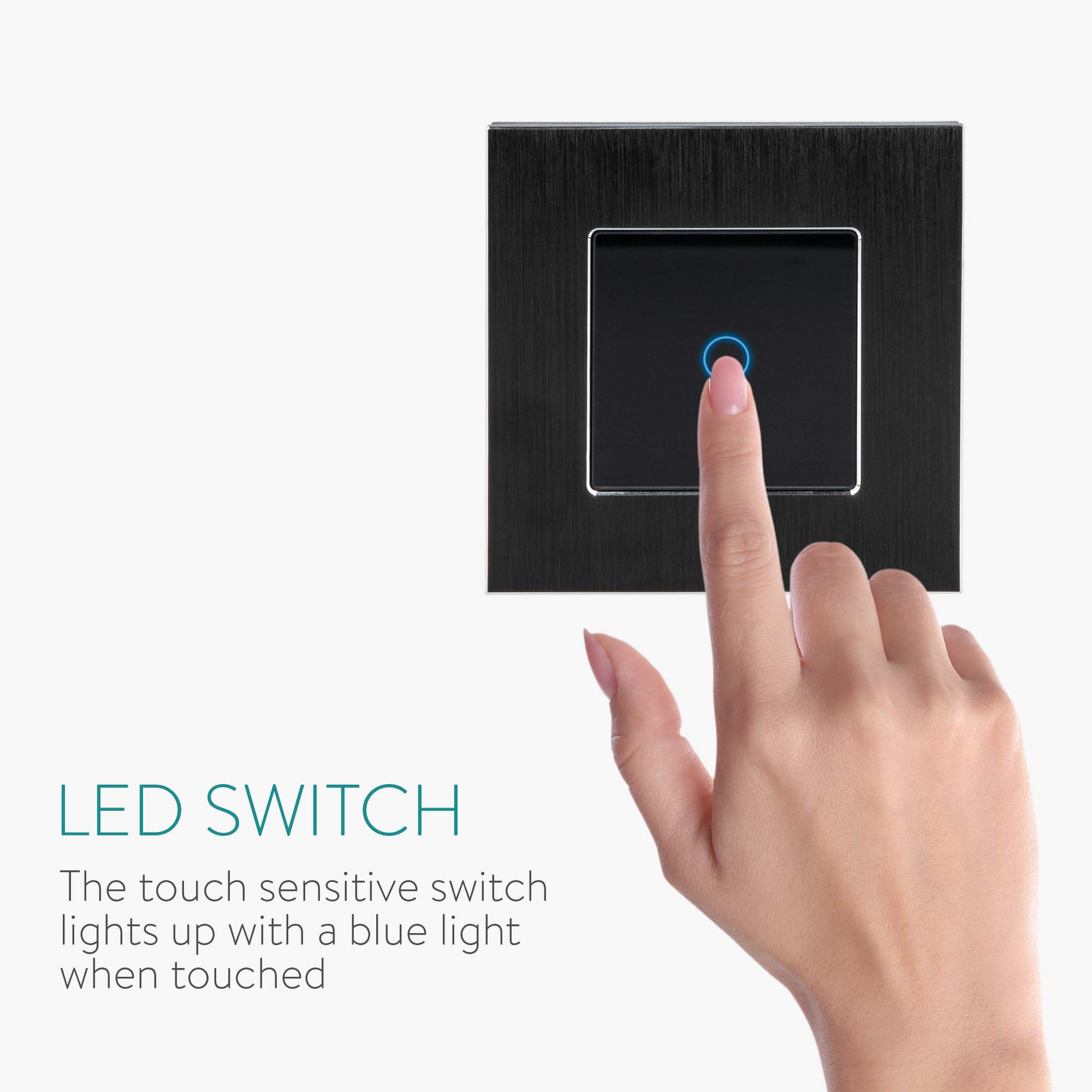 navaris-touch-lichtschalter-glas-schwarz-unterputz-led image 6
