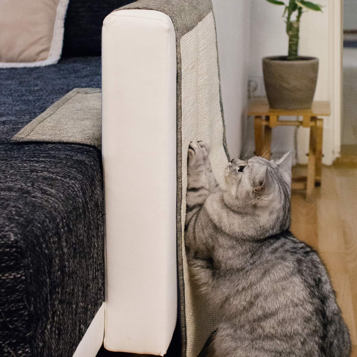 navaris-kratzmatte-katze-sisal-130x45cm-sofa-kratzschutz image 2