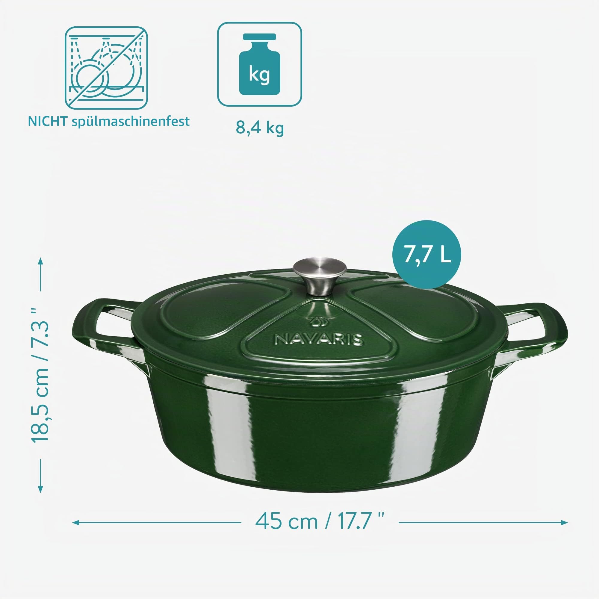 navaris-kitchen-gusseisen-topf-7-7l-oval-emailliert-bratentopf image 5