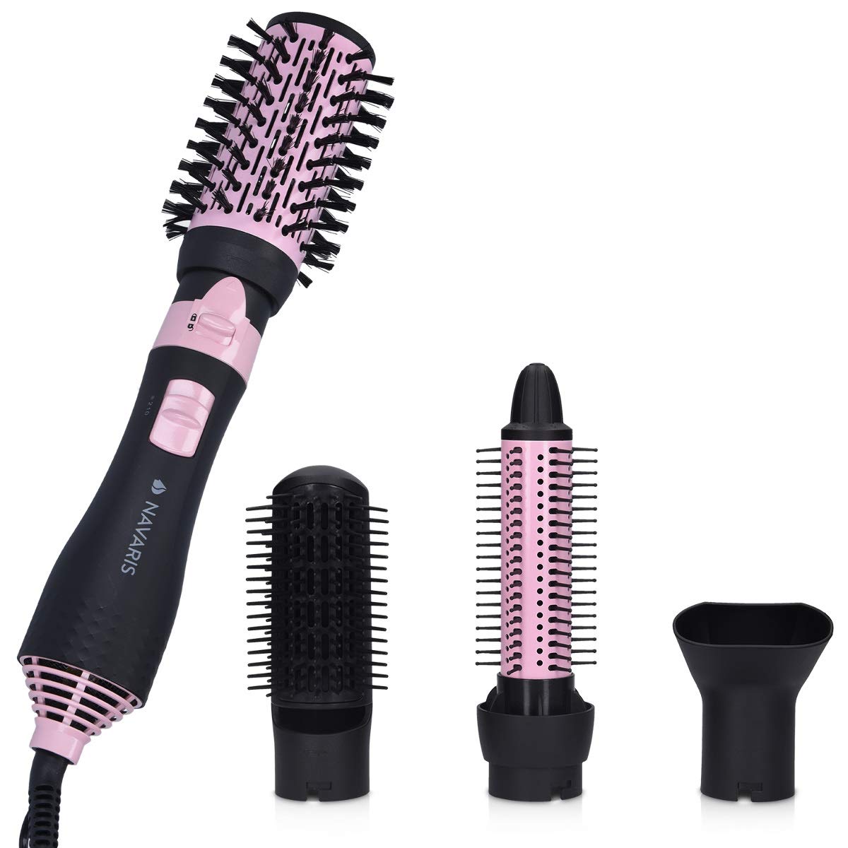 navaris-beauty-warmluftb-rste-4-aufs-tze-schwarz-pink-keramik image 8