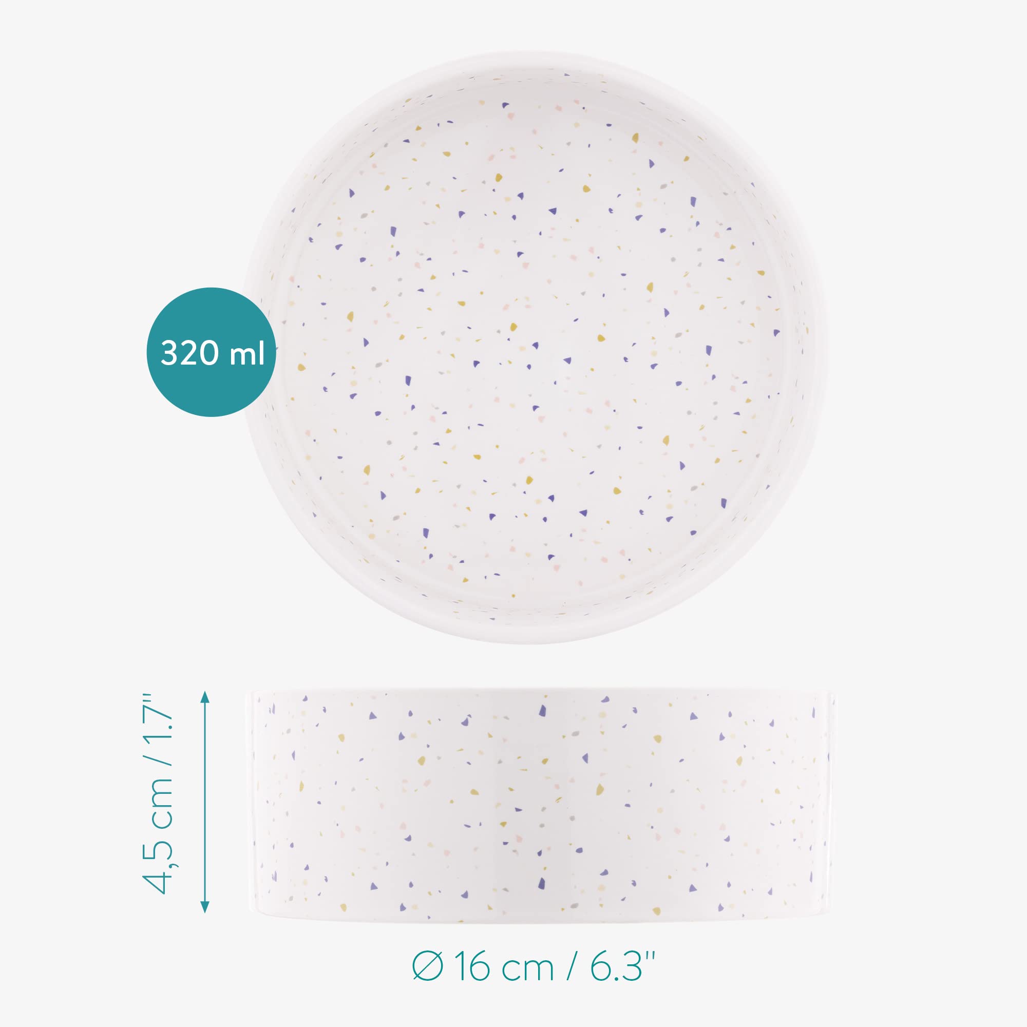 navaris-animals-futternapf-katzen-keramik-2er-terrazzo-320ml image 4