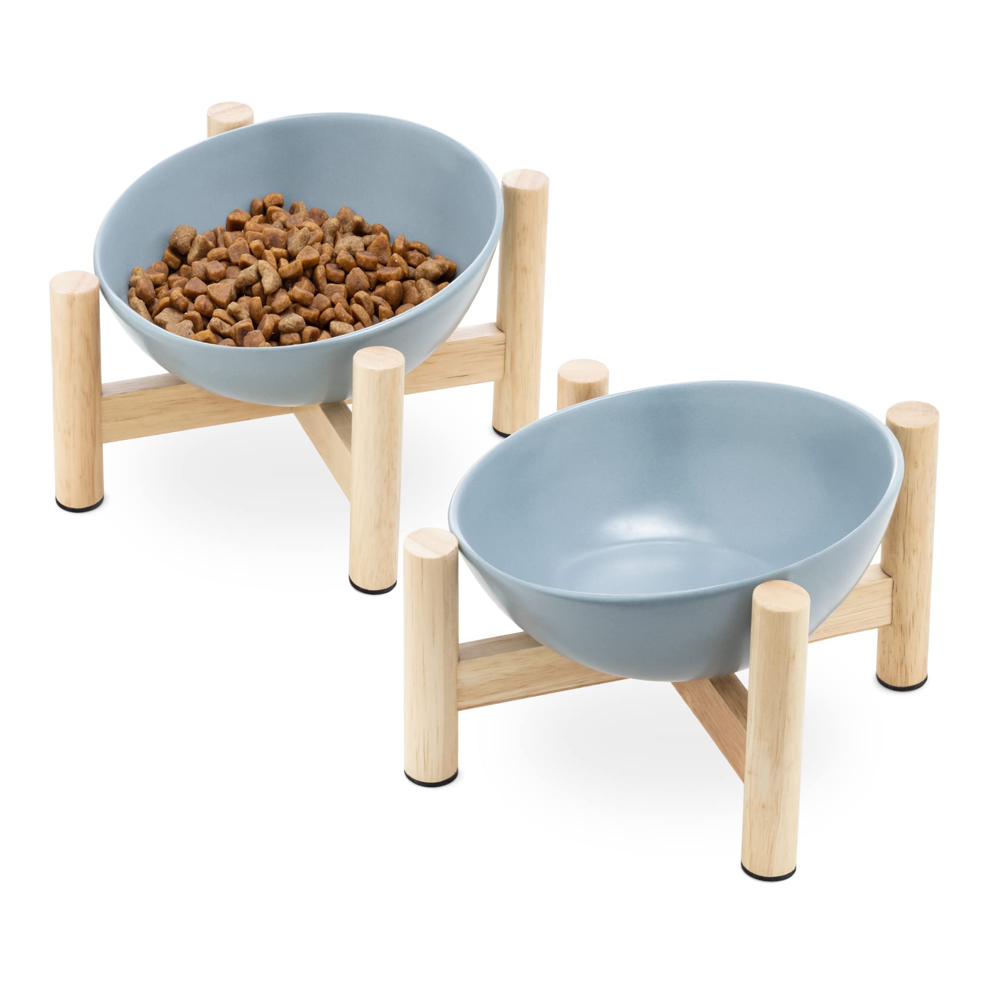 navaris-animals-futternapf-katze-keramik-2er-set-300-ml-holz image 7