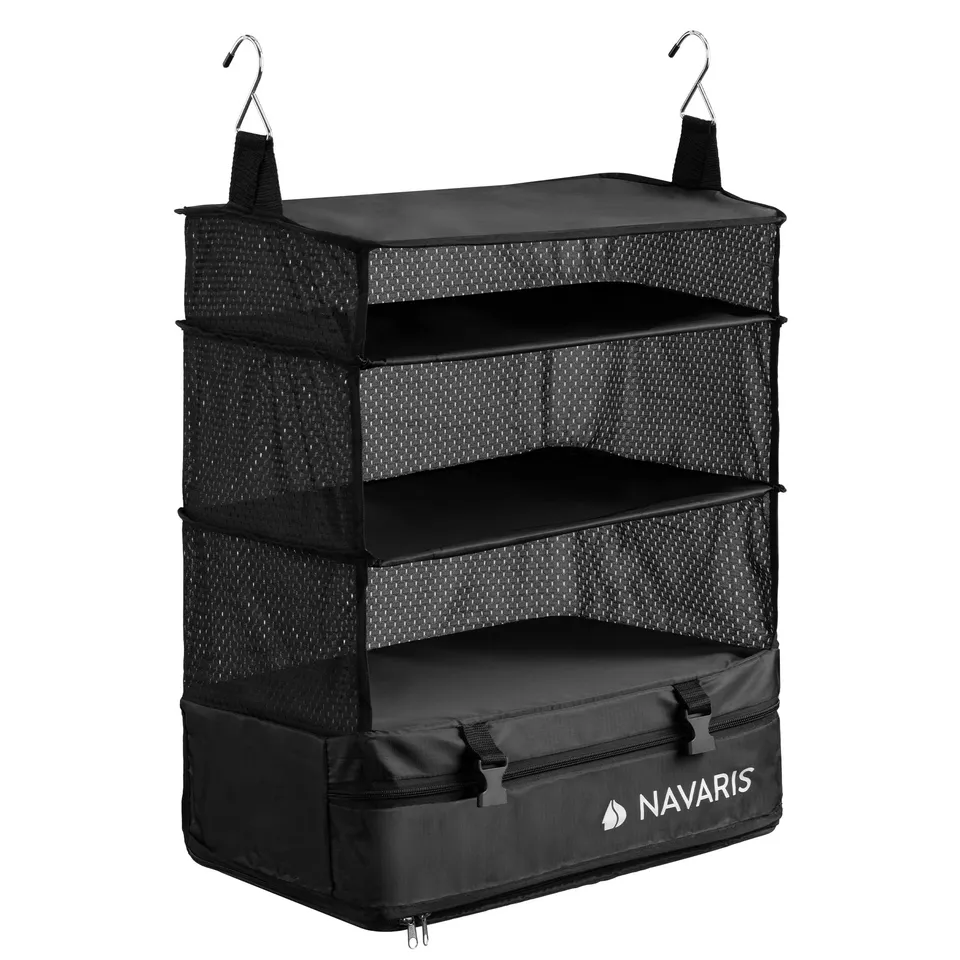 navaris-koffer-organizer-h-ngend-faltbar-schwarz-nylon image 1